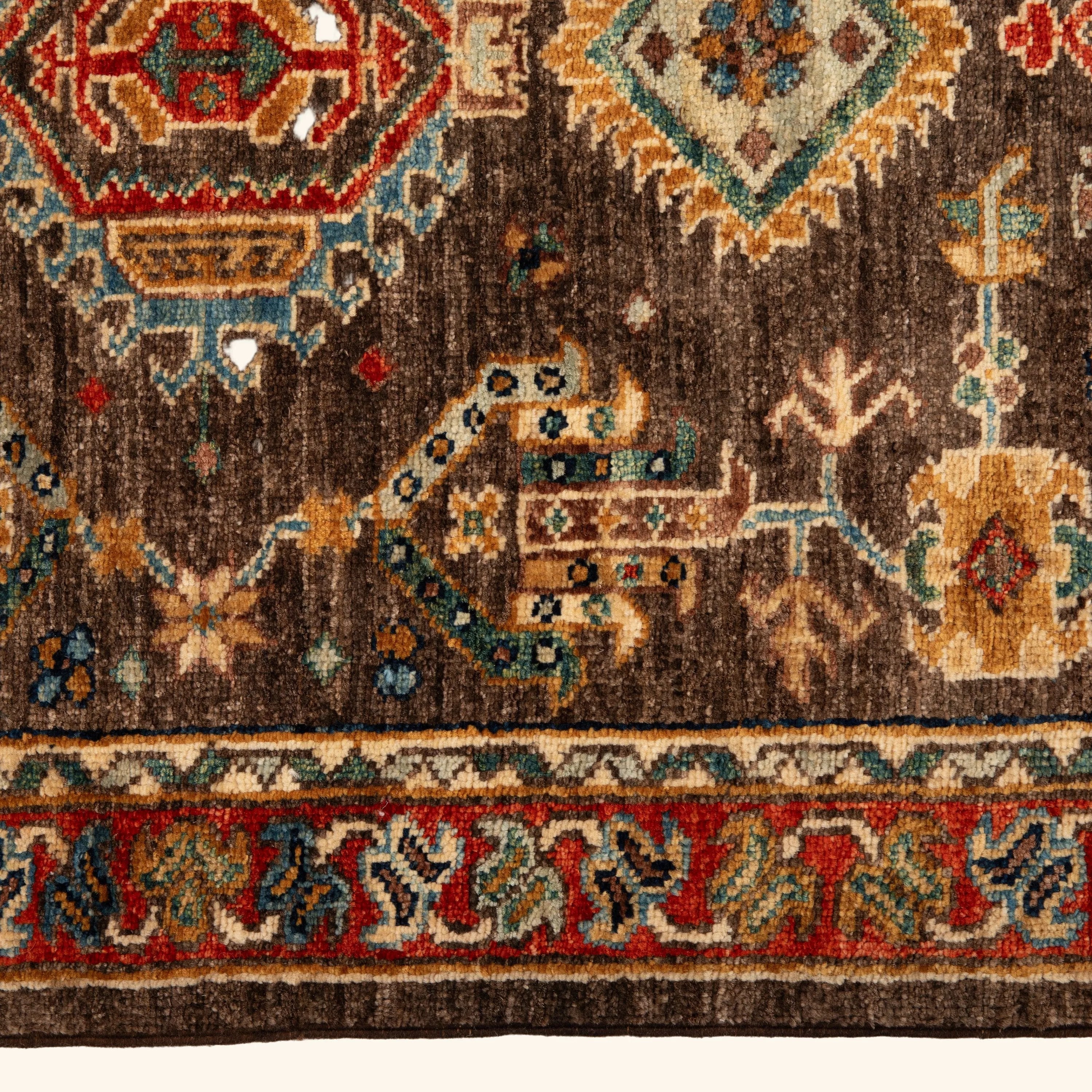 Brown Red Traditional Serapi Wool Runner - 2'8" x 9'5" - Image 5