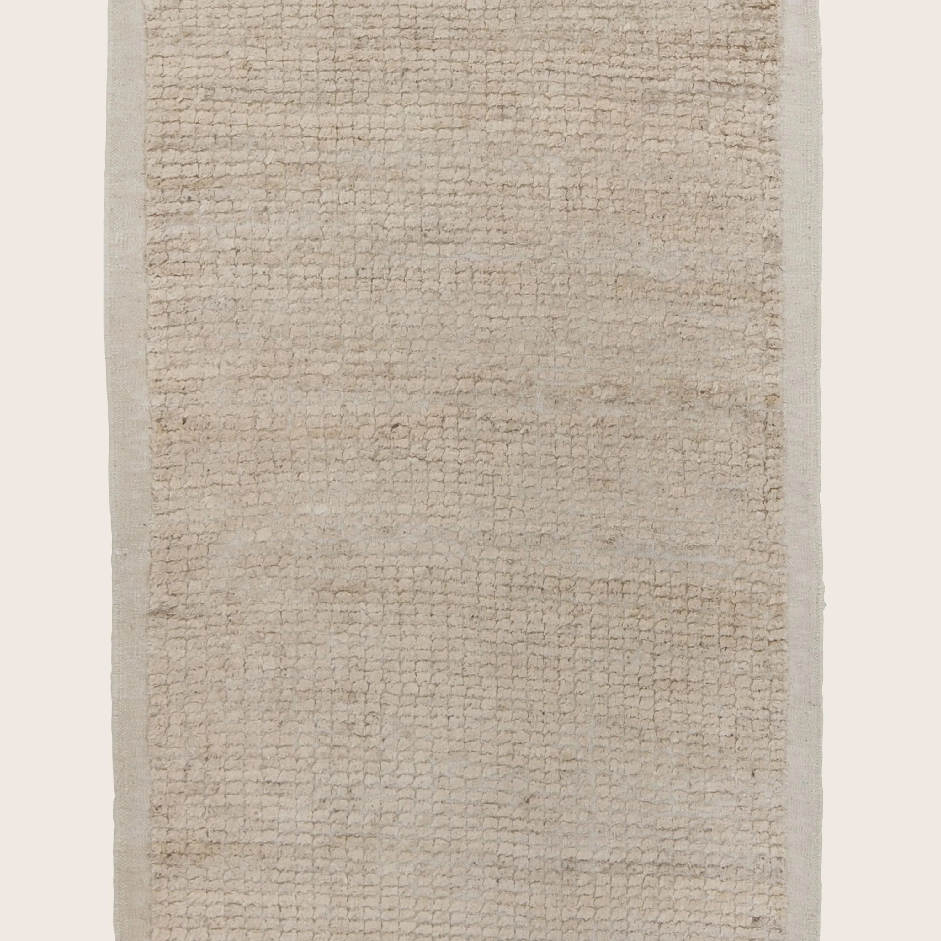 Cream Zameen Transitional Silk Wool Blend Runner - 2'9" x 9'3" - Image 2