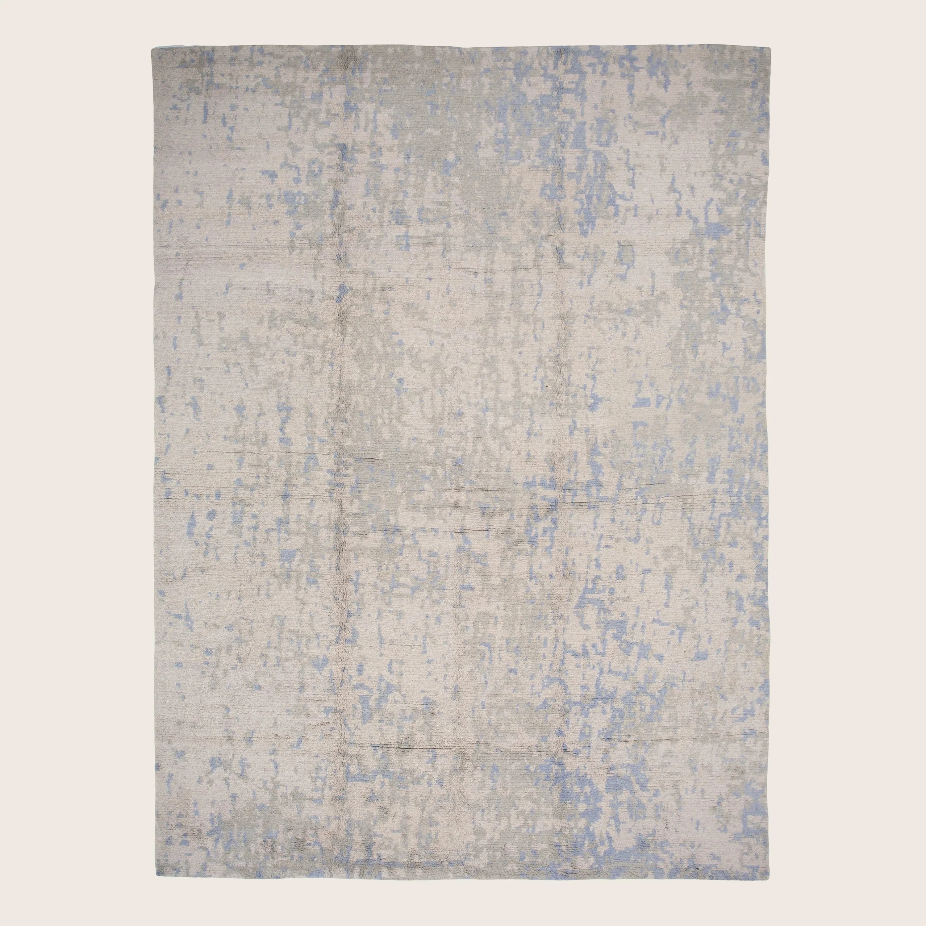Grey Contemporary Tibetan Wool Rug - 10'1" x 14'1"