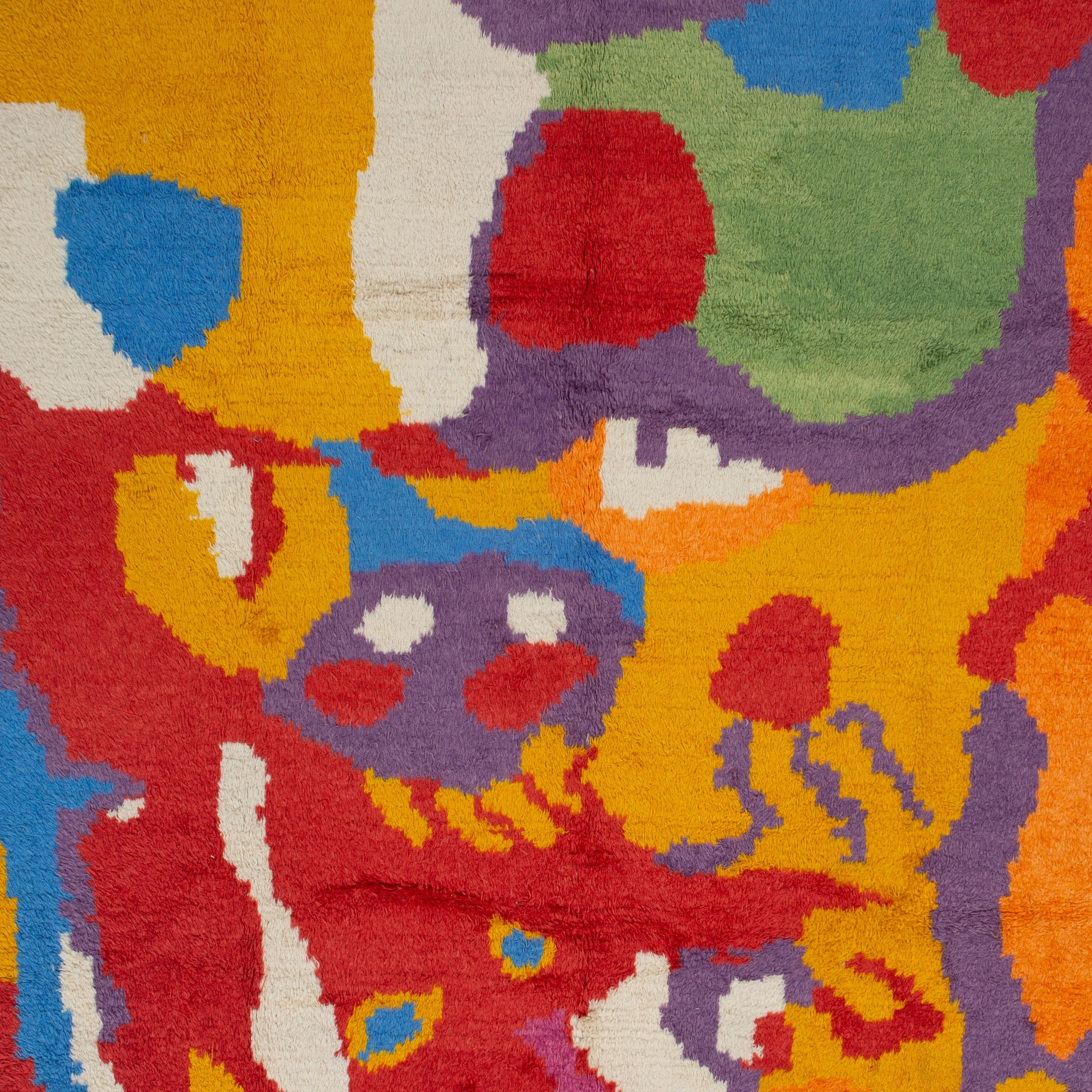 Multicolored Carnaby Moroccan Style Wool Rug - 10'4" x 13'1" - Image 2