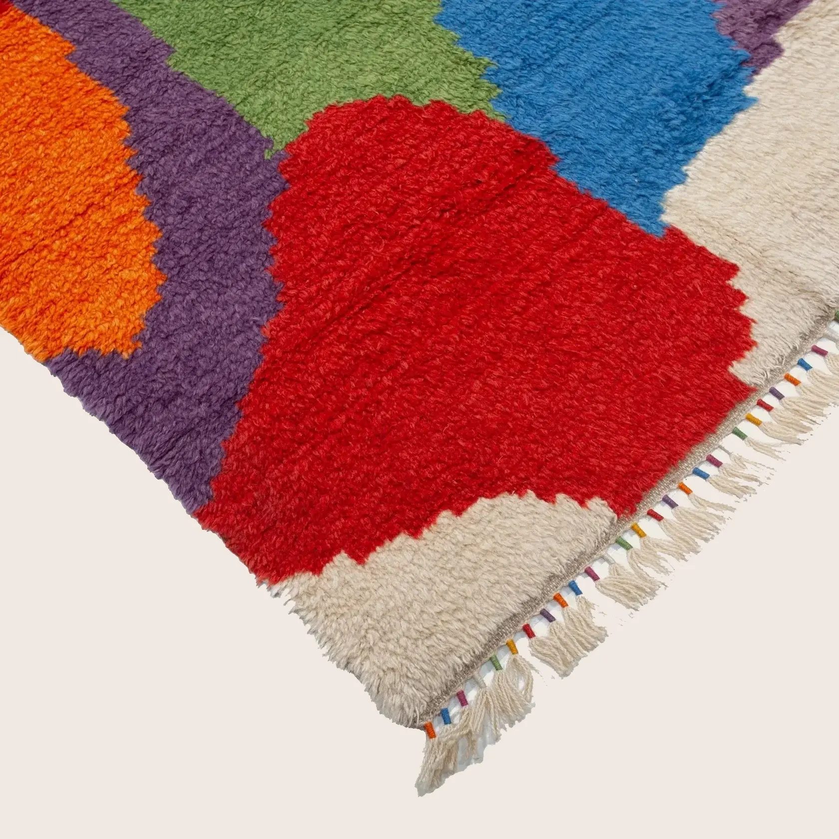 Multicolored Carnaby Moroccan Style Wool Rug - 10'4" x 13'1" - Image 3