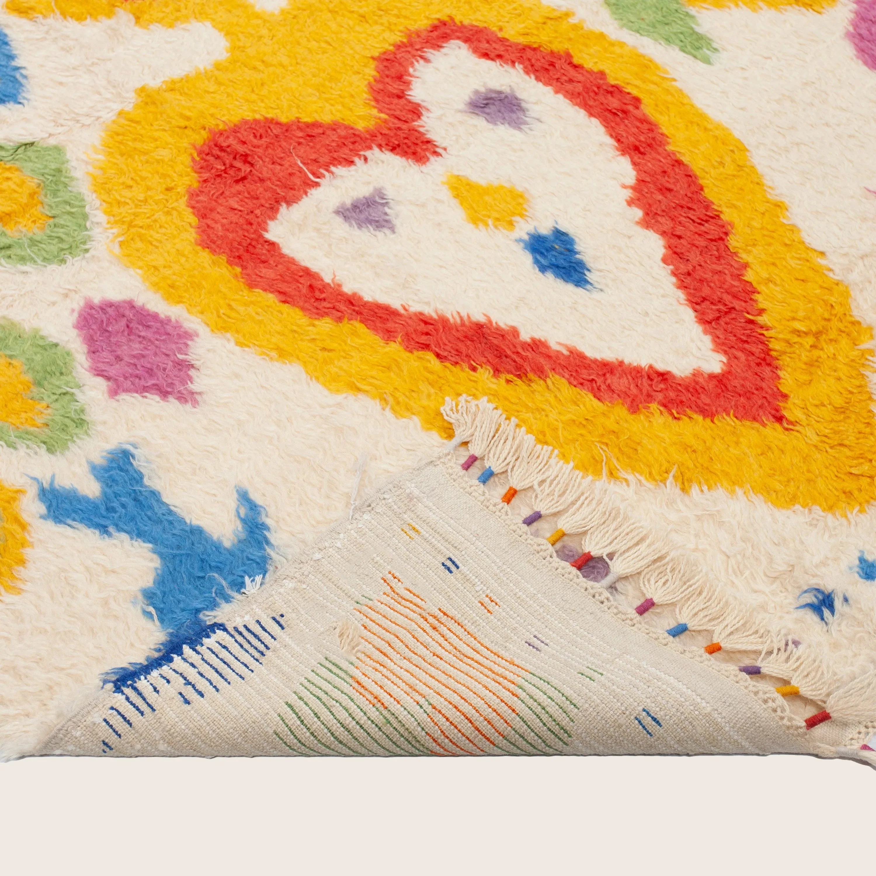 Multicolored Carnaby Moroccan Style Wool Rug - 9' x 11'10" - Image 4