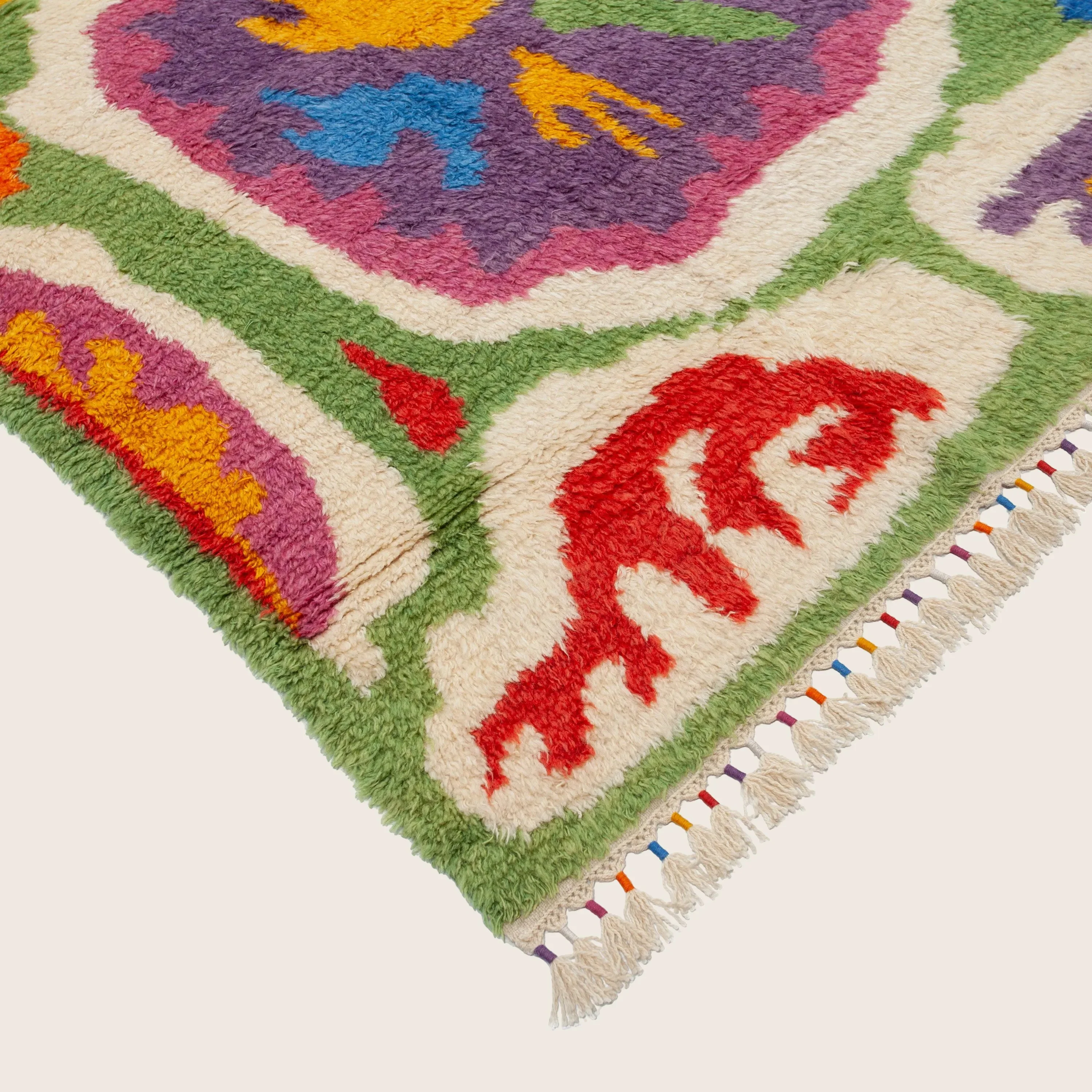 Multicolored Carnaby Moroccan Style Wool Rug - 9'9" x 13'10" - Image 3