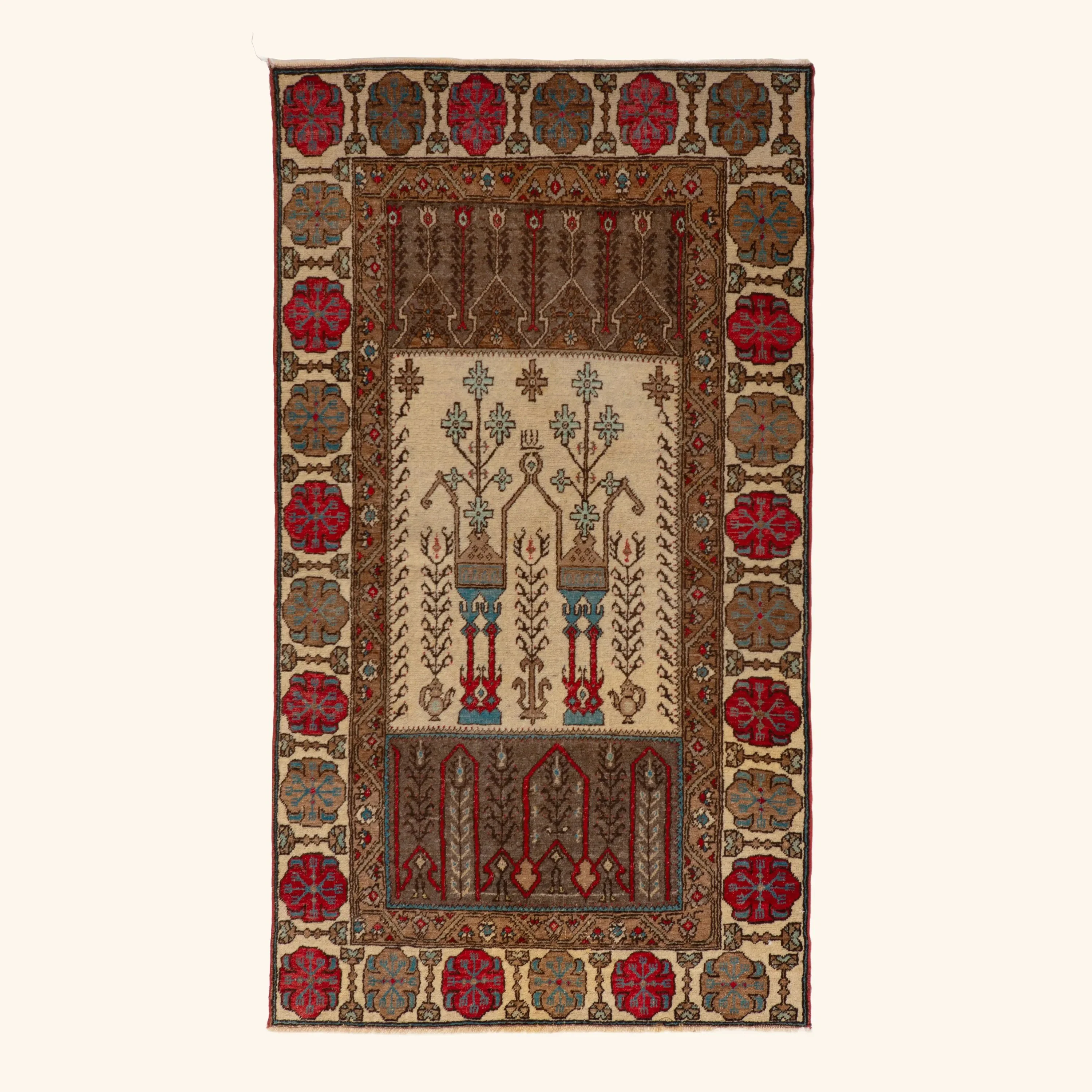 Vintage Traditional Wool Rug - 3'1" x 6'
