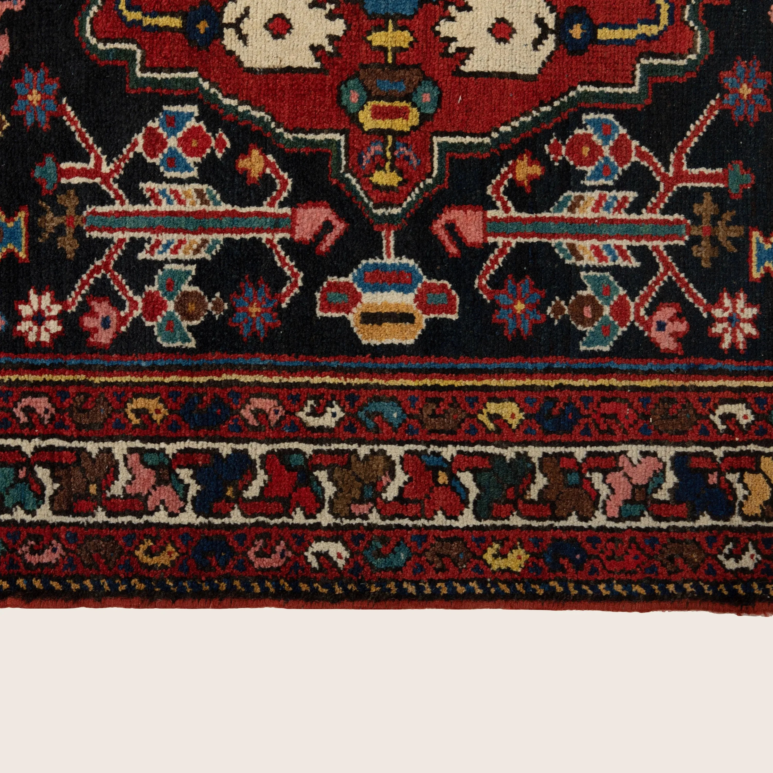 Red Samsara Traditional Wool Persian Runner - 3'7" x 11'10" - Image 5