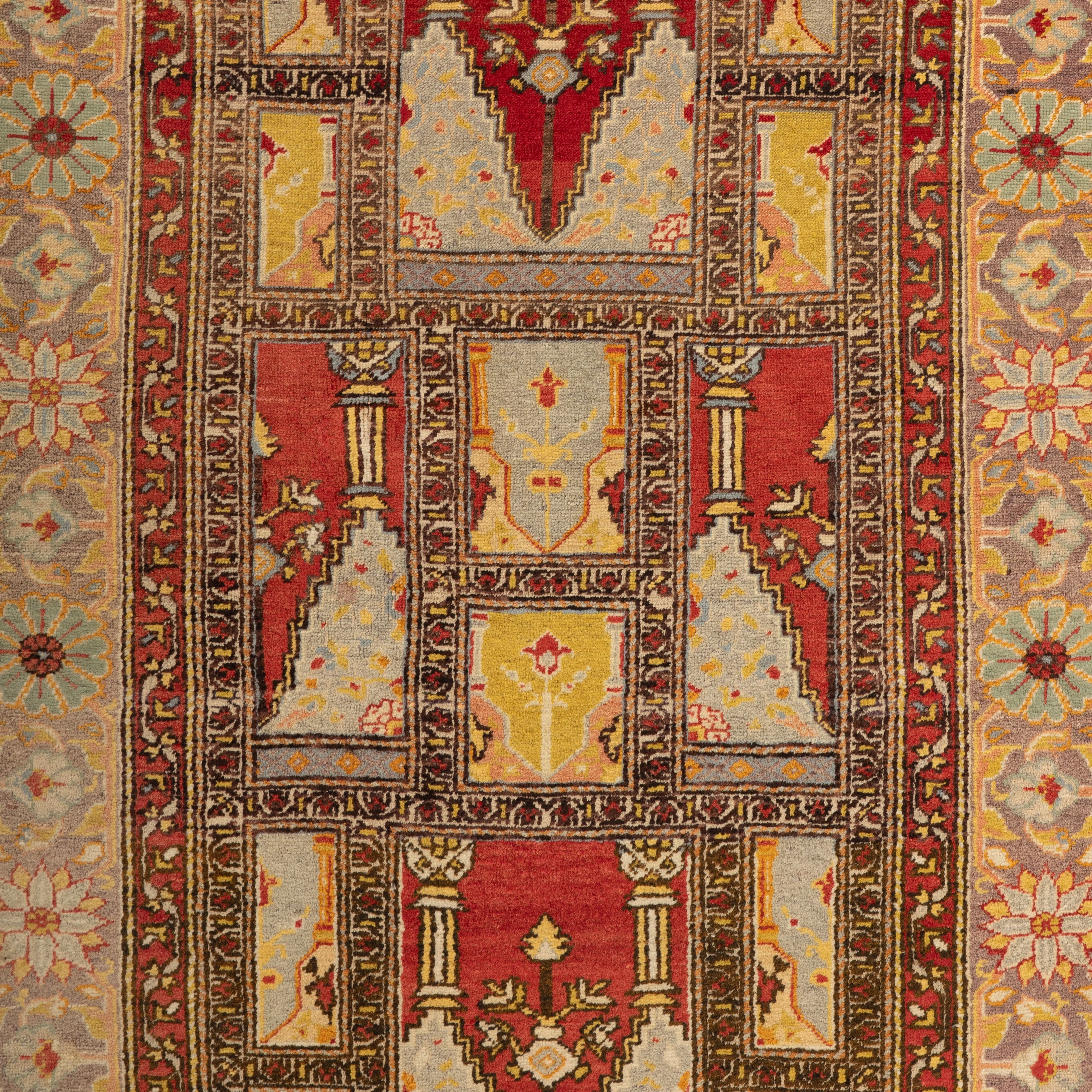 Red Vintage Turkish Wool Rug - 4'4" x 6'3" - Image 2