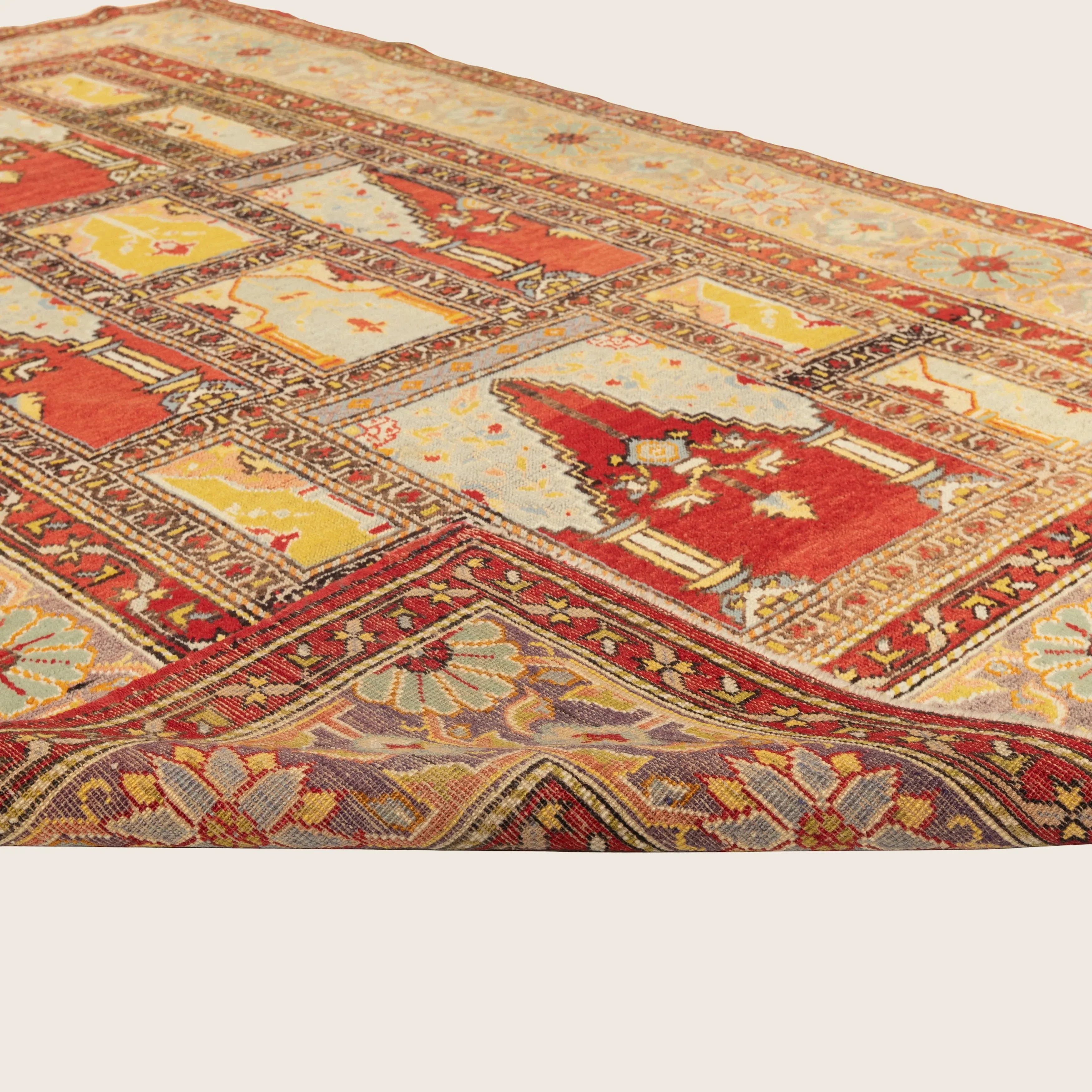Red Vintage Turkish Wool Rug - 4'4" x 6'3" - Image 4