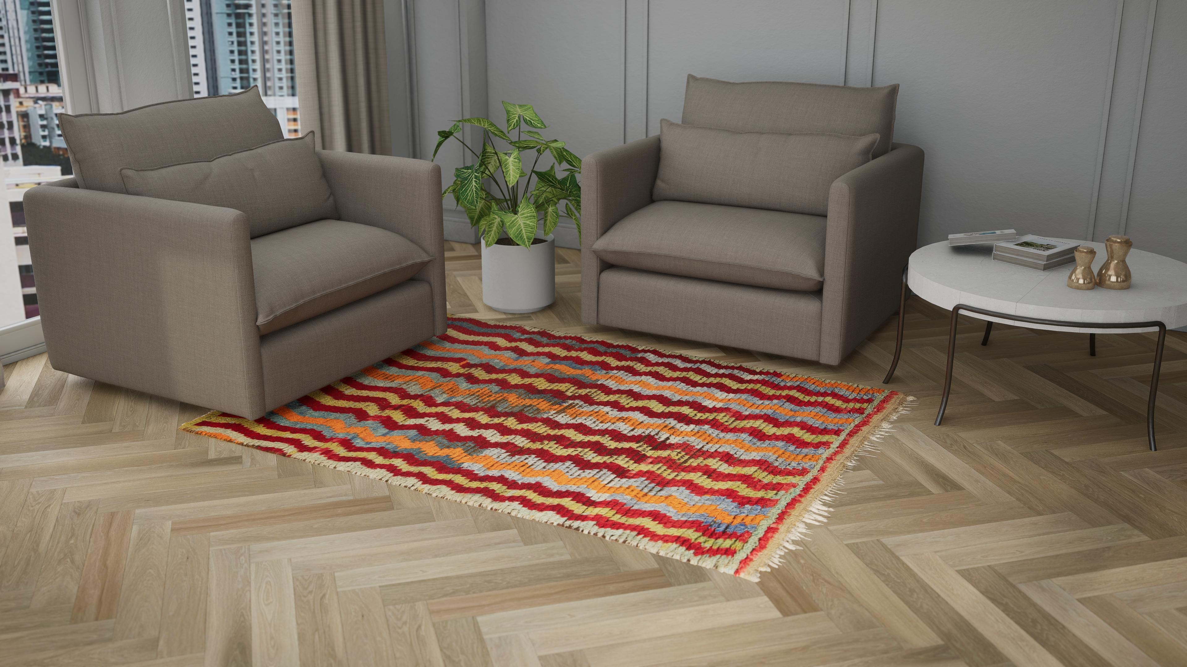 Multicolored Traditional Wool Rug - 5'6" x 7'9" - Image 8