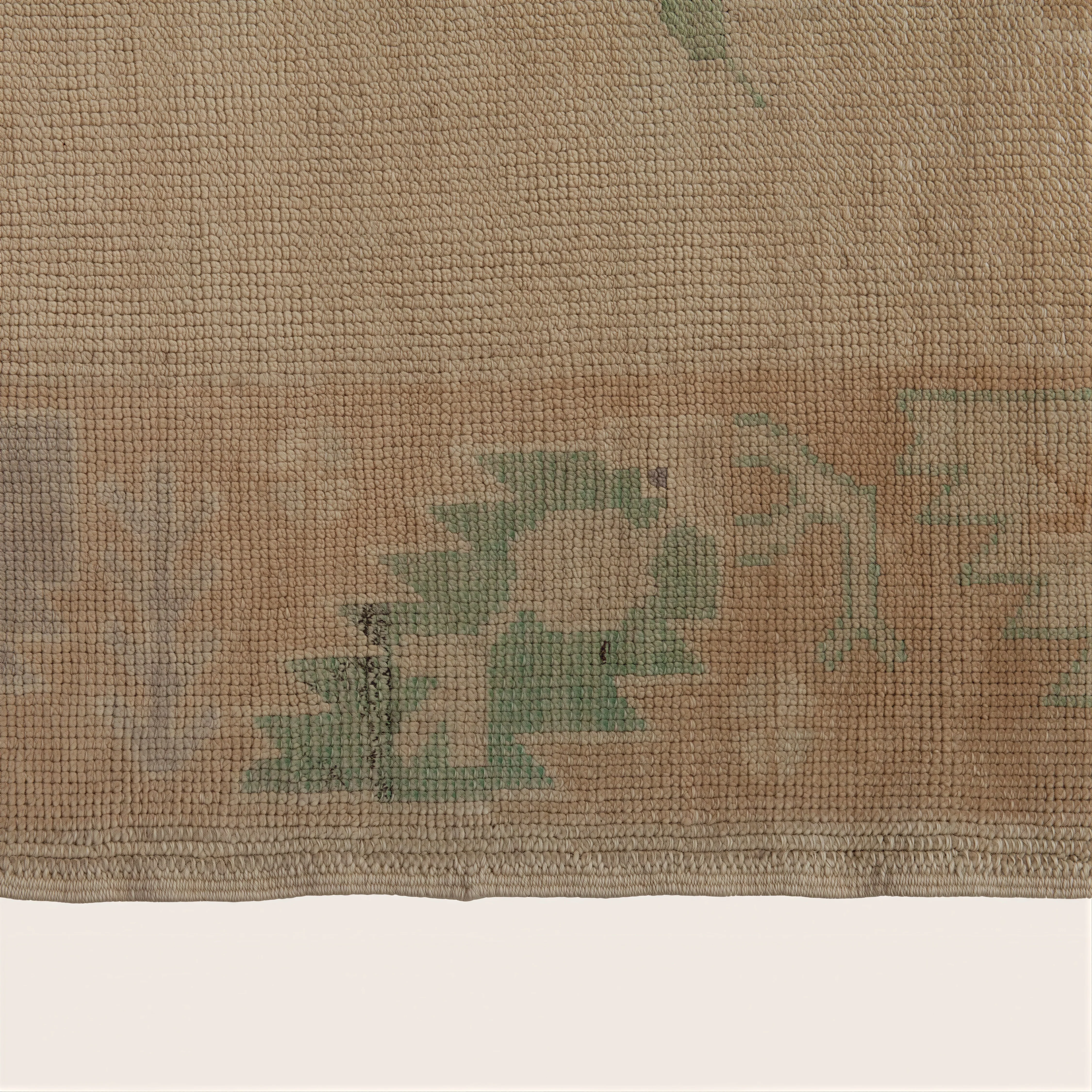 Beige Vintage Traditional Wool Rug - 5'8" x 11'1" - Image 5
