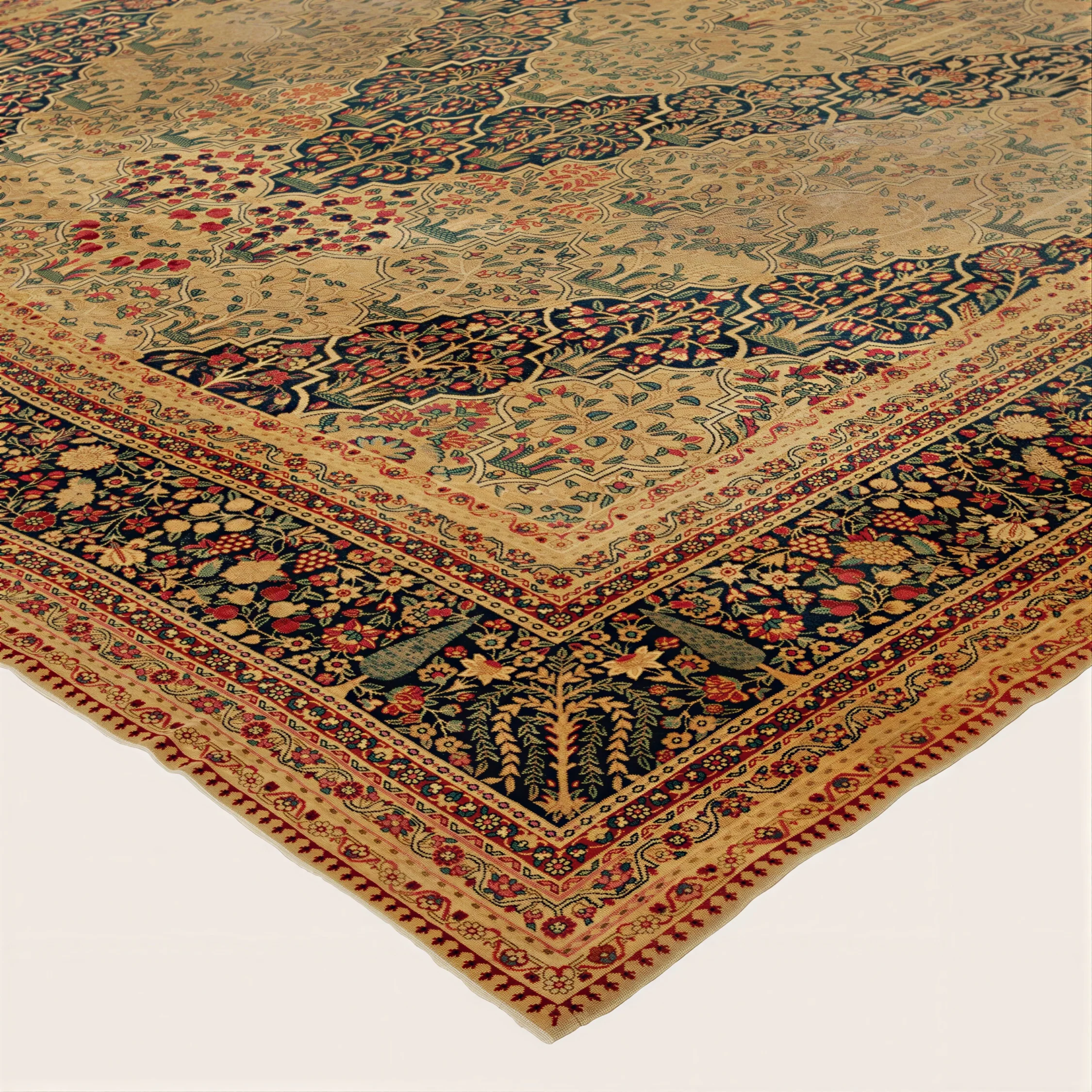 Brown Antique Persian Kerman Rug - 11'4" x 17'11" - Image 3