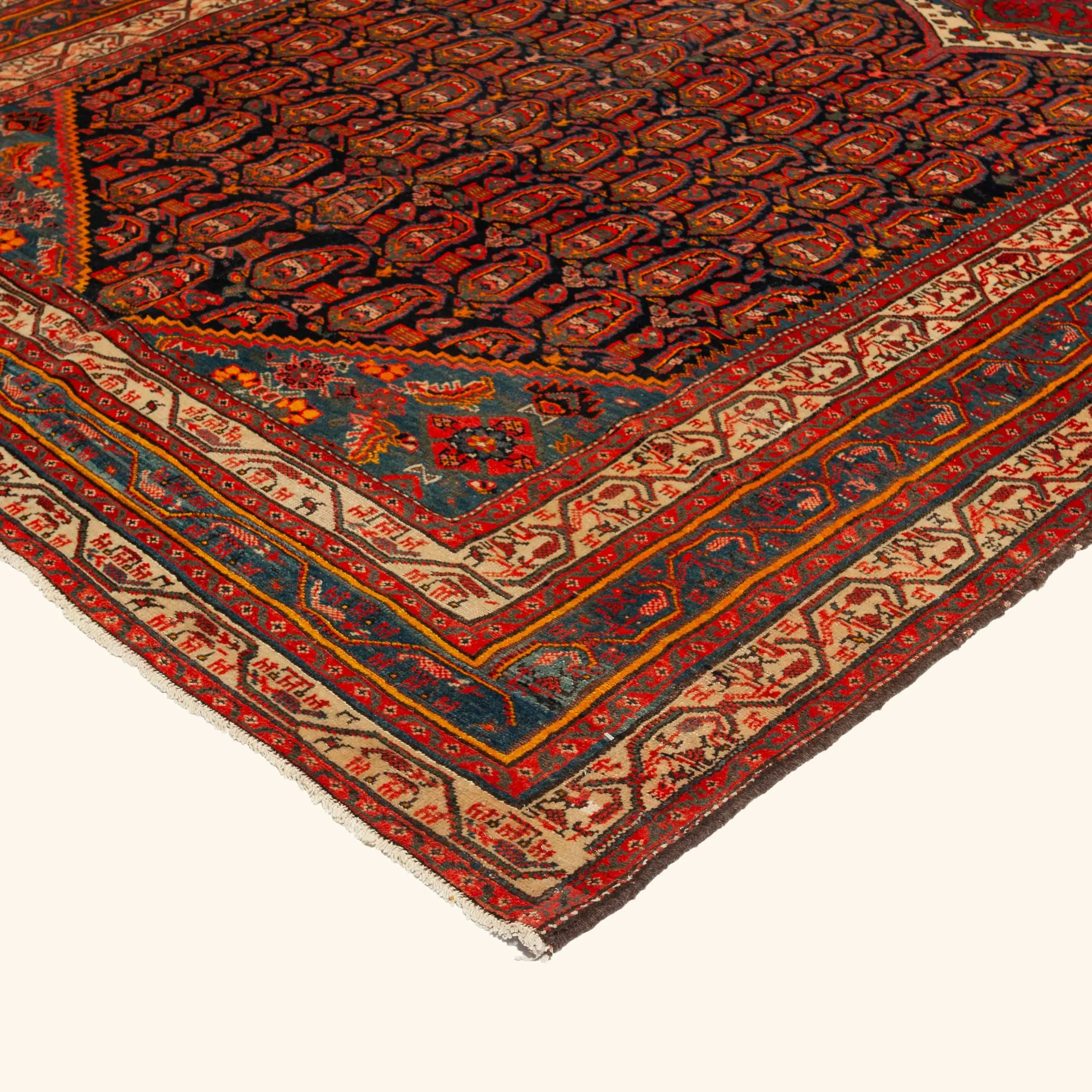 Red Antique Persian Malayer Runner - 7'3" x 20' - Image 3