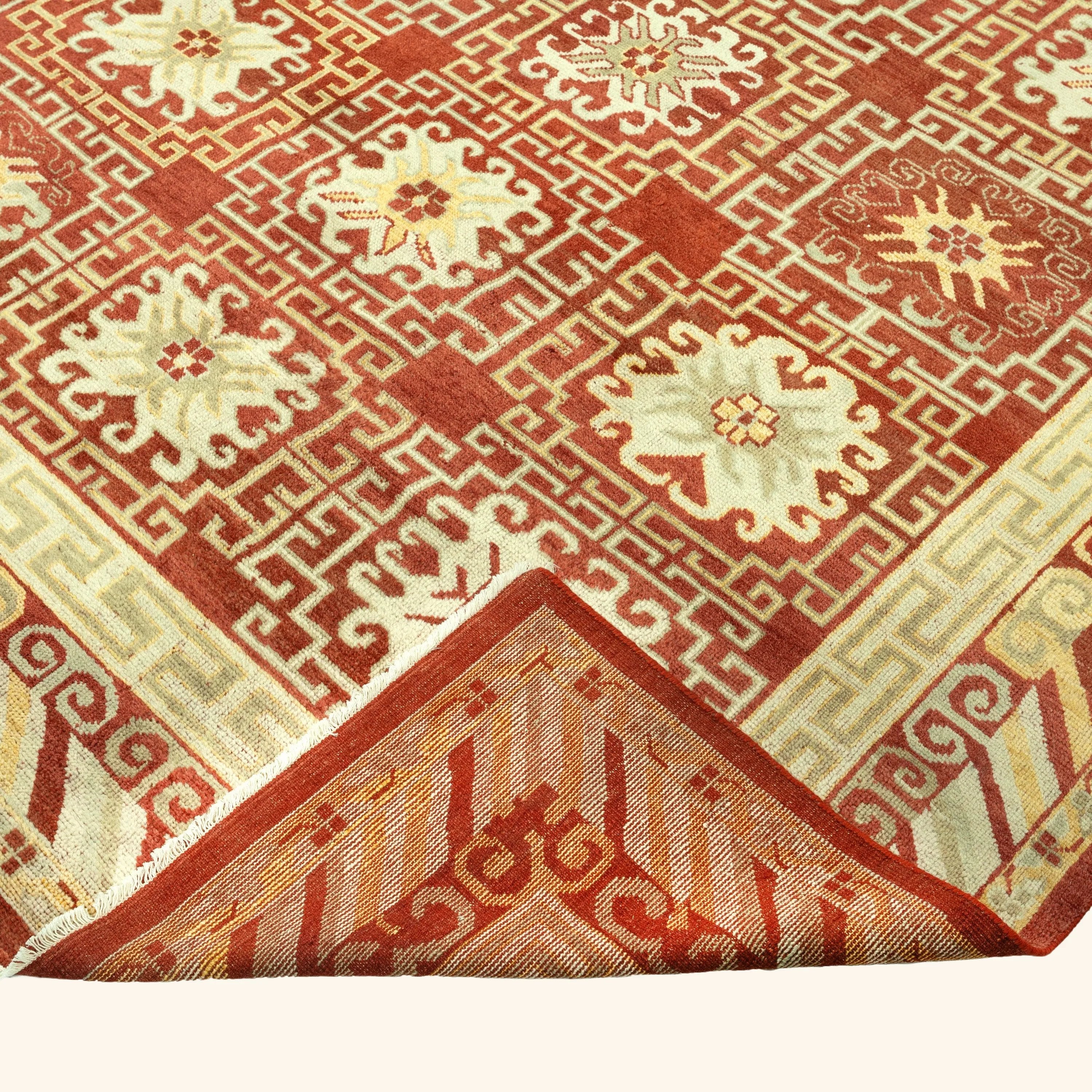 Red Traditional Wool Rug - 10' x 14'4 - Image 4