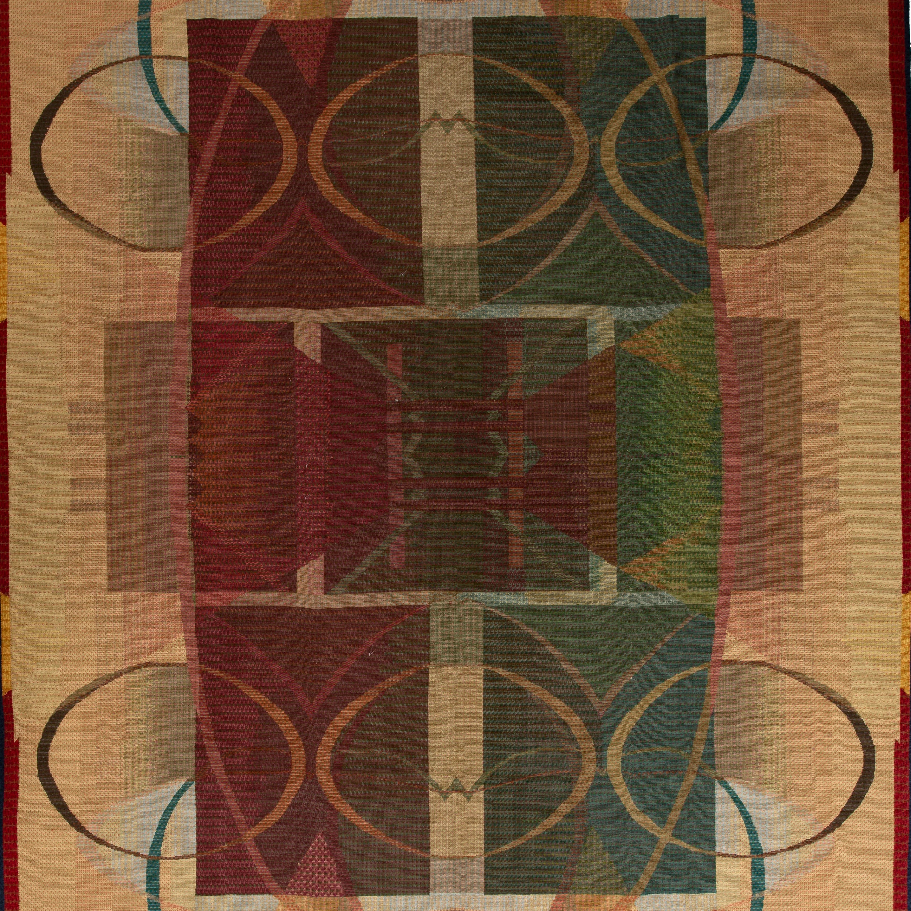 Multicolored Modern Wool Rug - 10'4" x 13'1" - Image 2