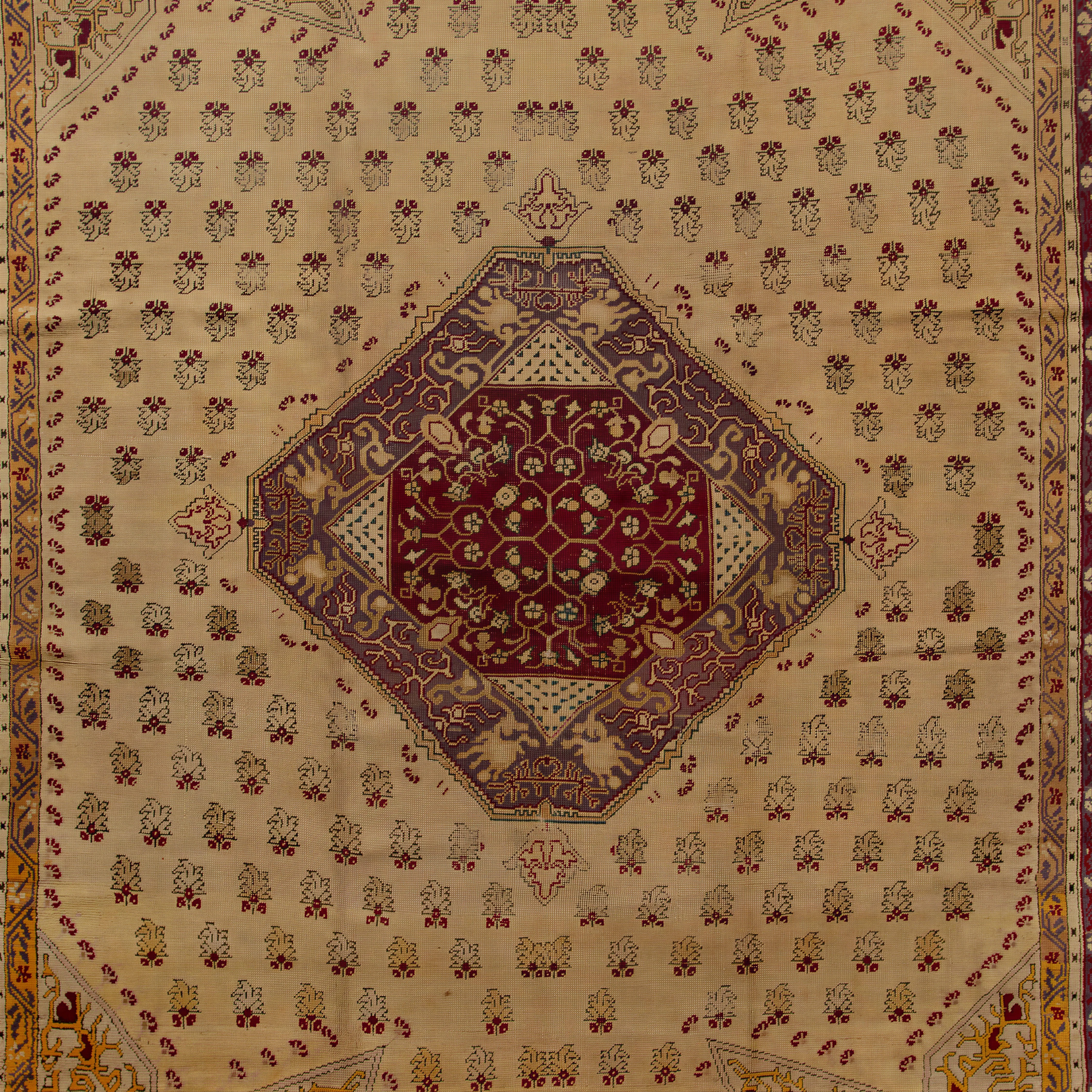 Brown Vintage Traditional Wool Persian Rug - 11'3" x 15'8" - Image 2