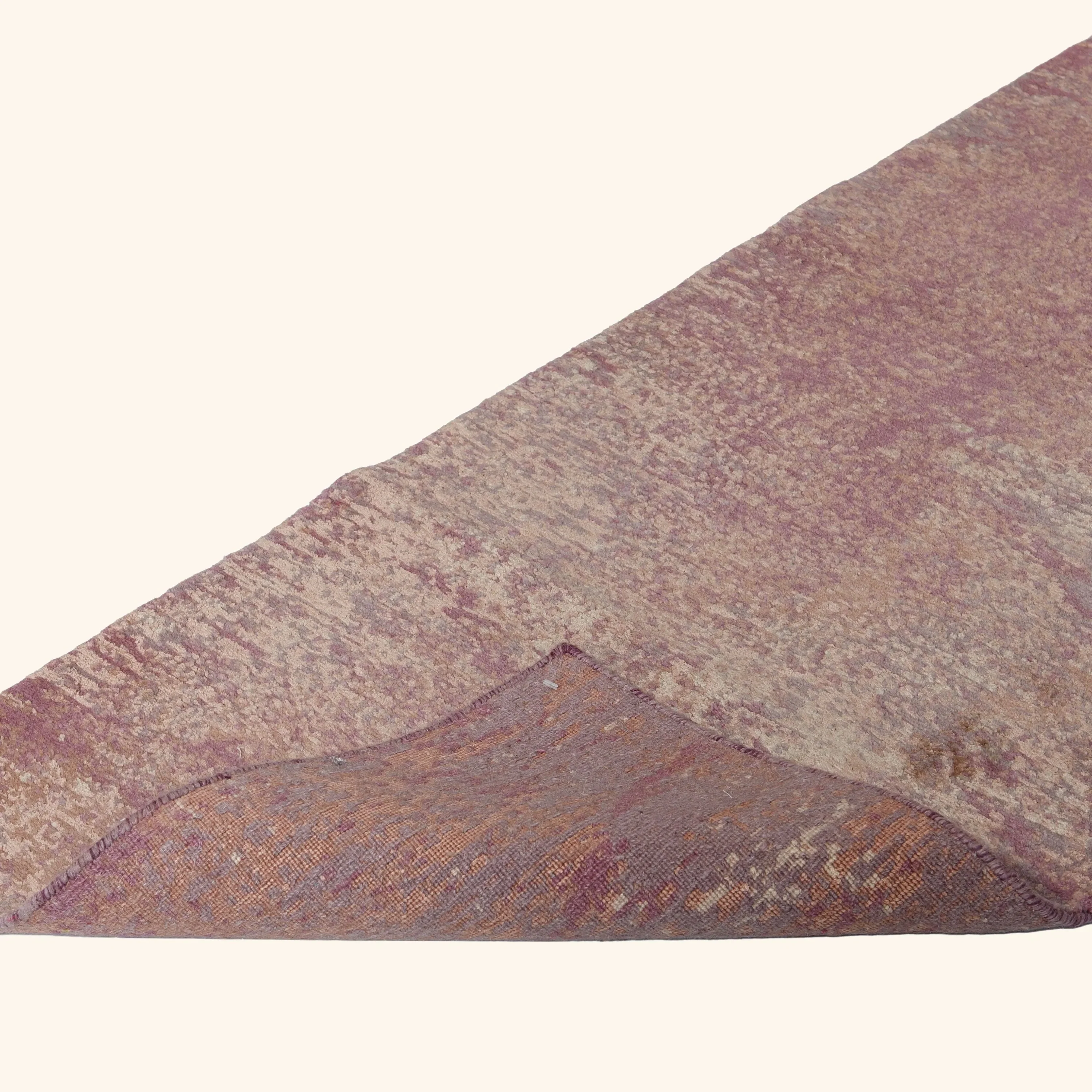 Pink Modern Wool Rug - 2'2" x 6'3" - Image 4