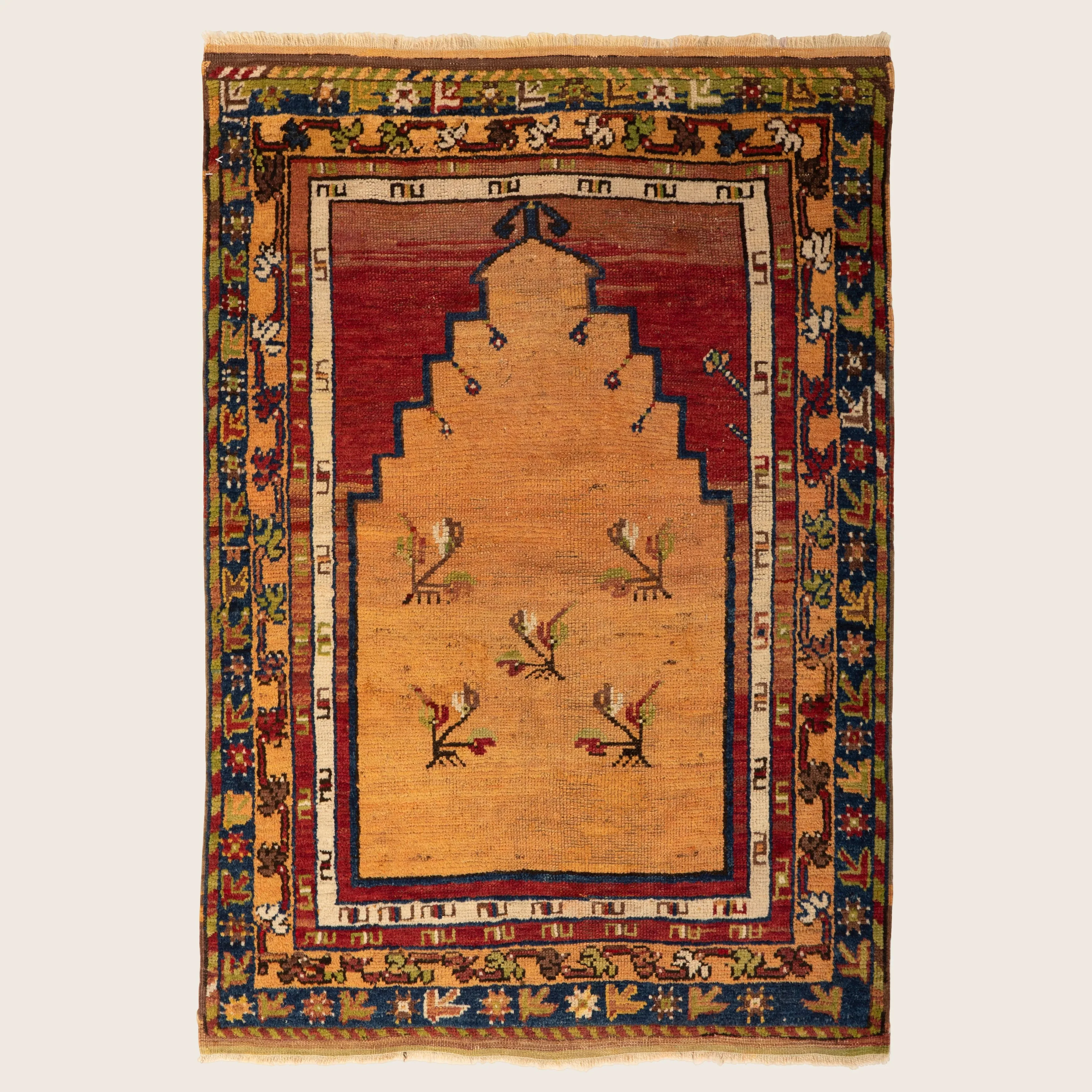 Red Vintage Traditional Wool Rug - 3'1" x 4'8" - Image 2