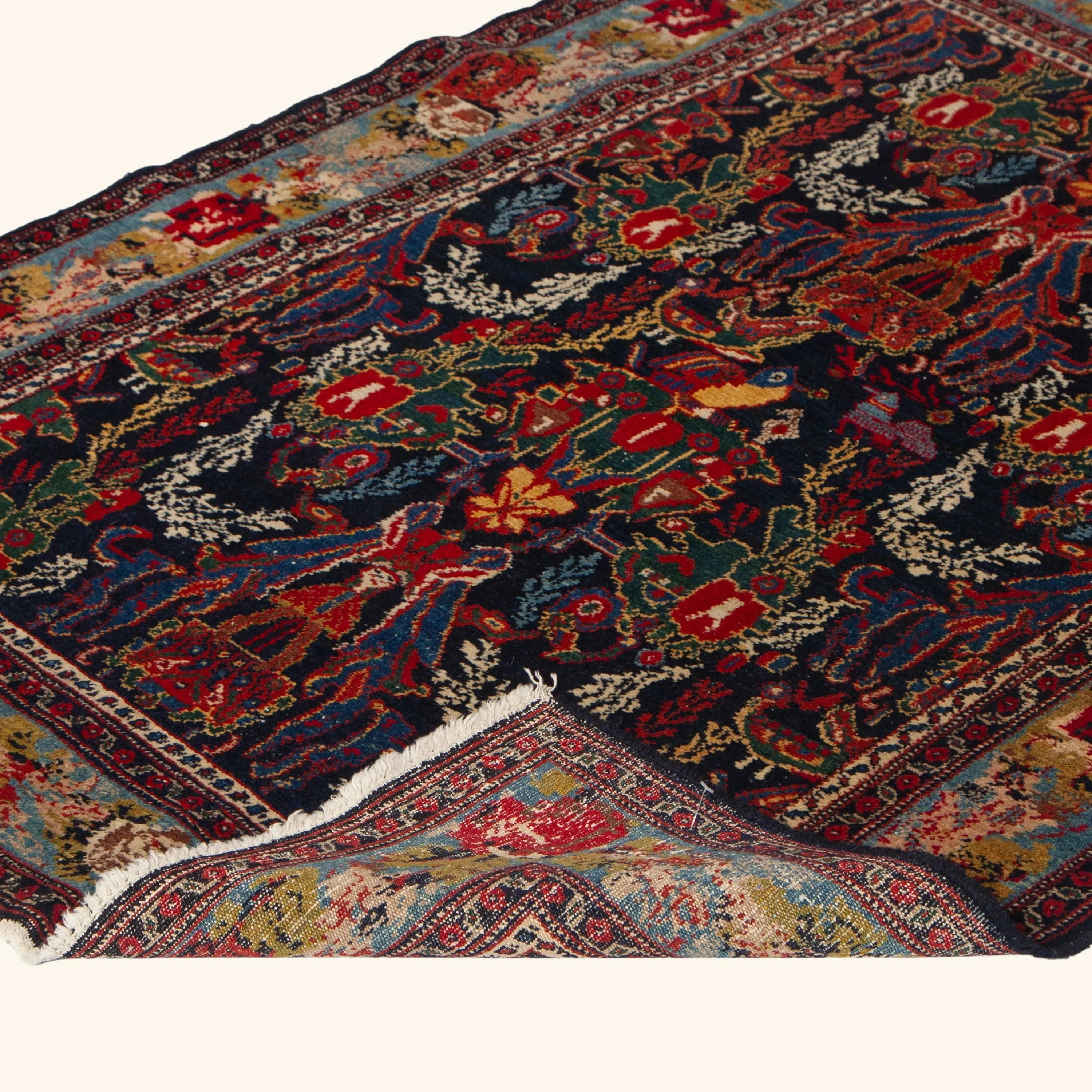 Vintage Traditional Wool Persian Rug - 3'10" x 5' - Image 4