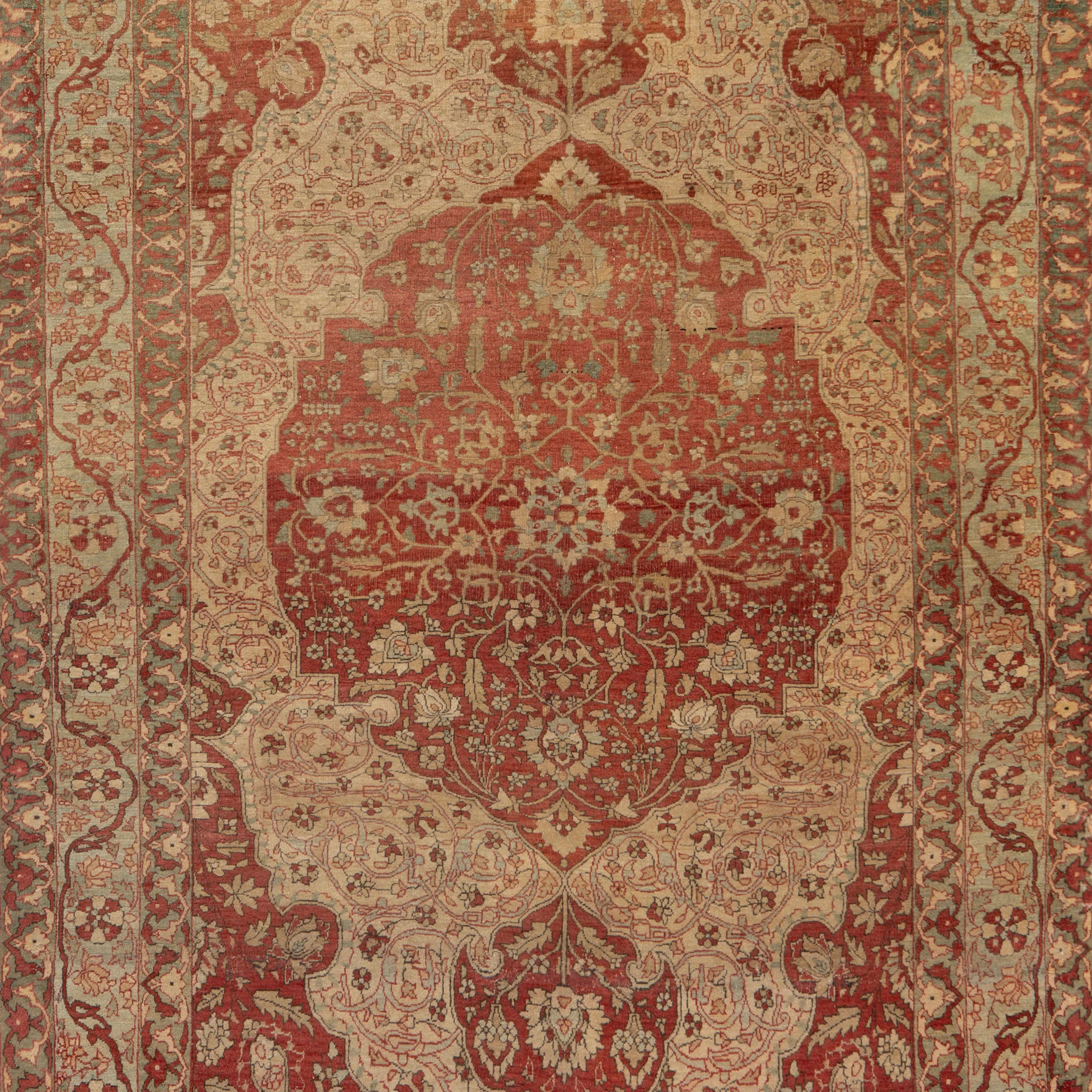 Red Traditional Wool Persian Rug - 4'4" x 6'6" - Image 2