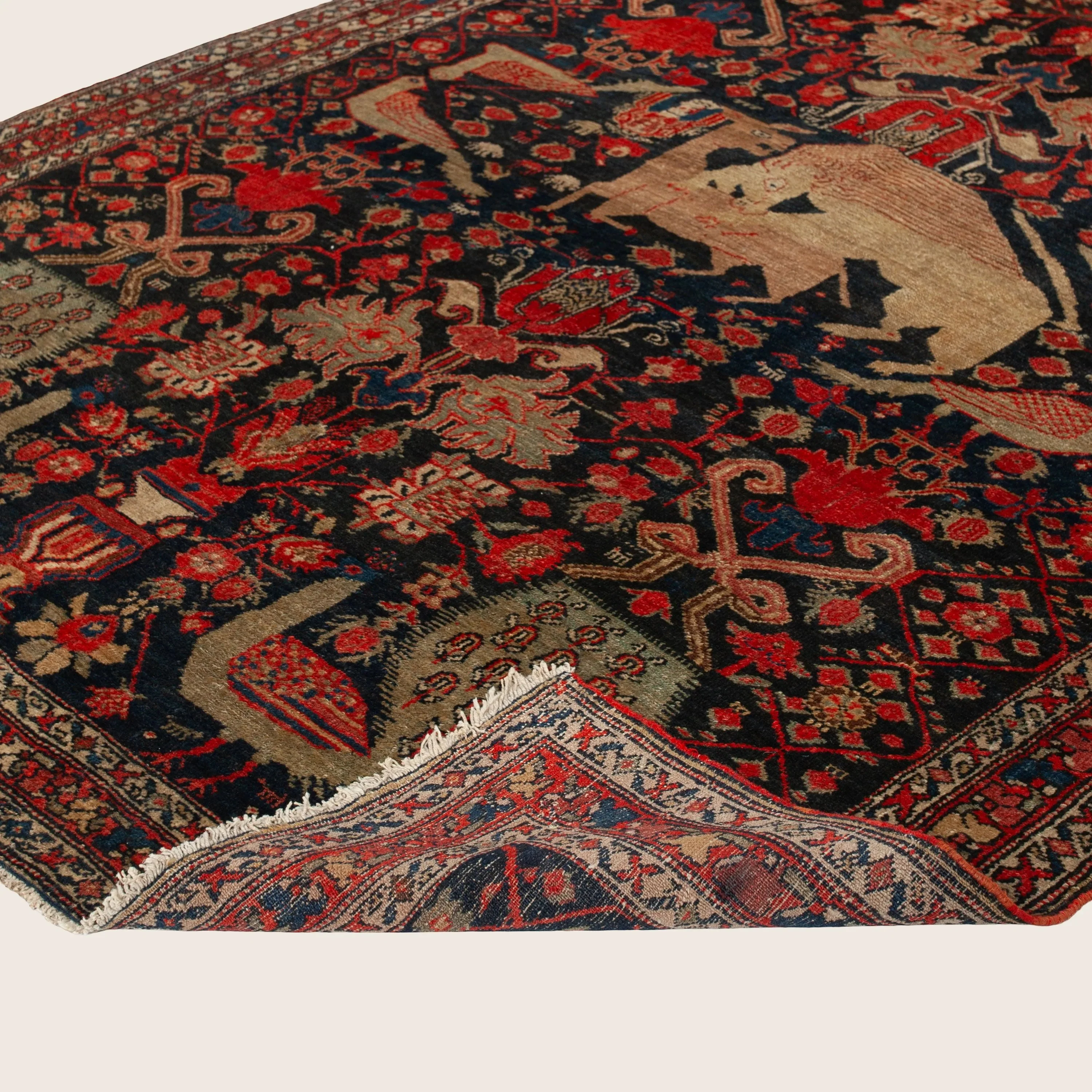 Red Traditional Per Malayier Rug - 4'8" x 6'3" - Image 4