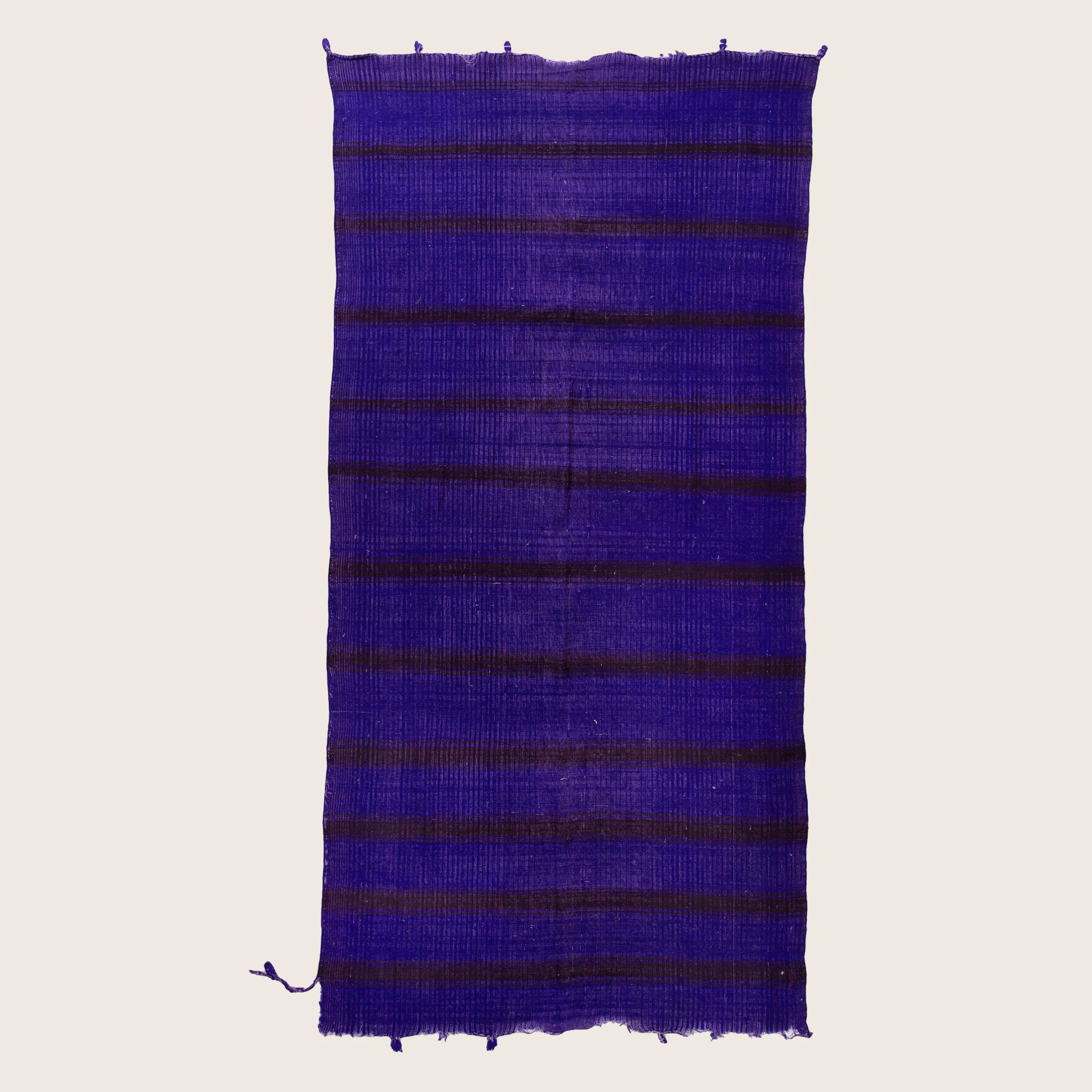 Purple Flatweave Wool Rug - 5'11" x 11'4"
