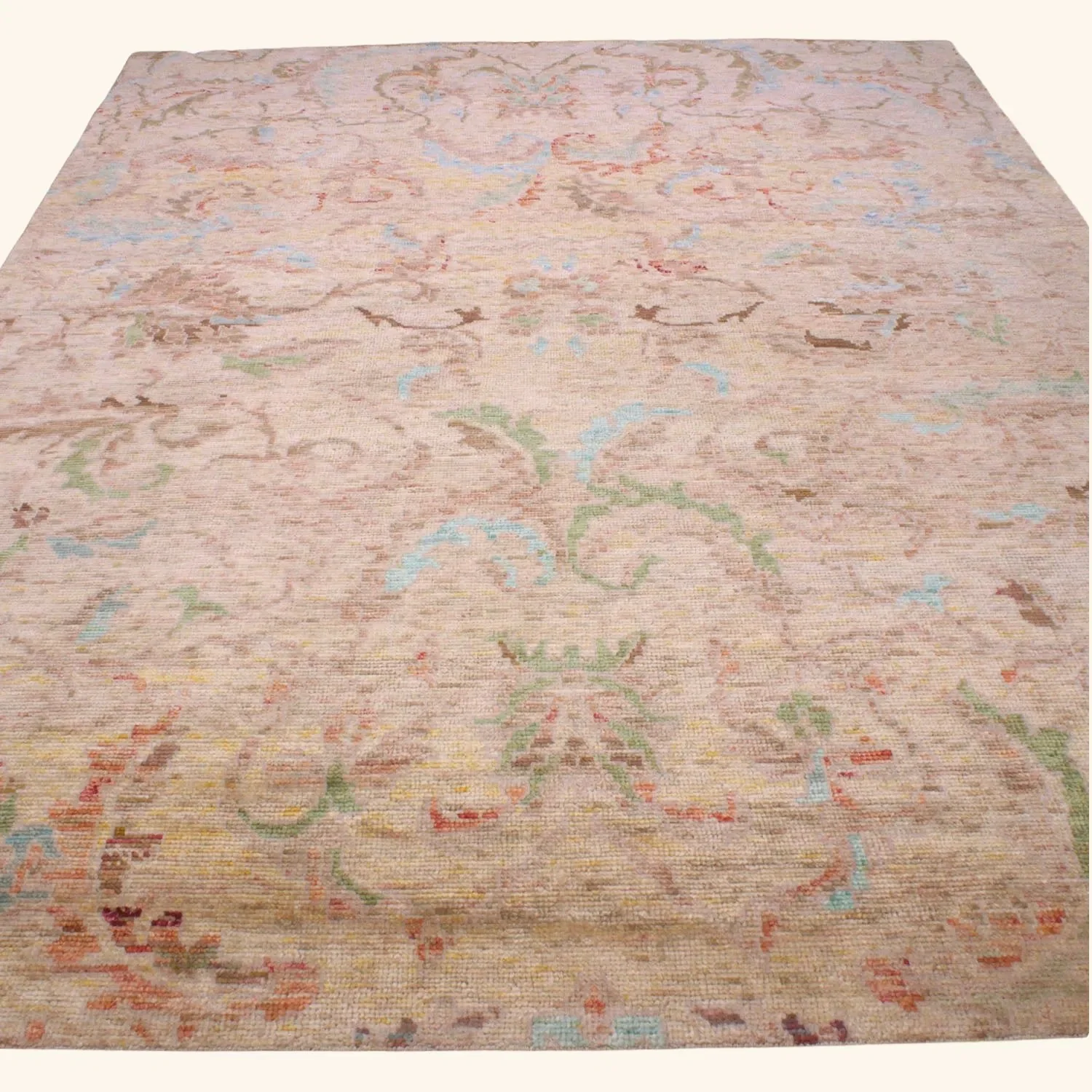 Beige Transitional Wool Blend Rug - 7'8" x 10'3" - Image 6