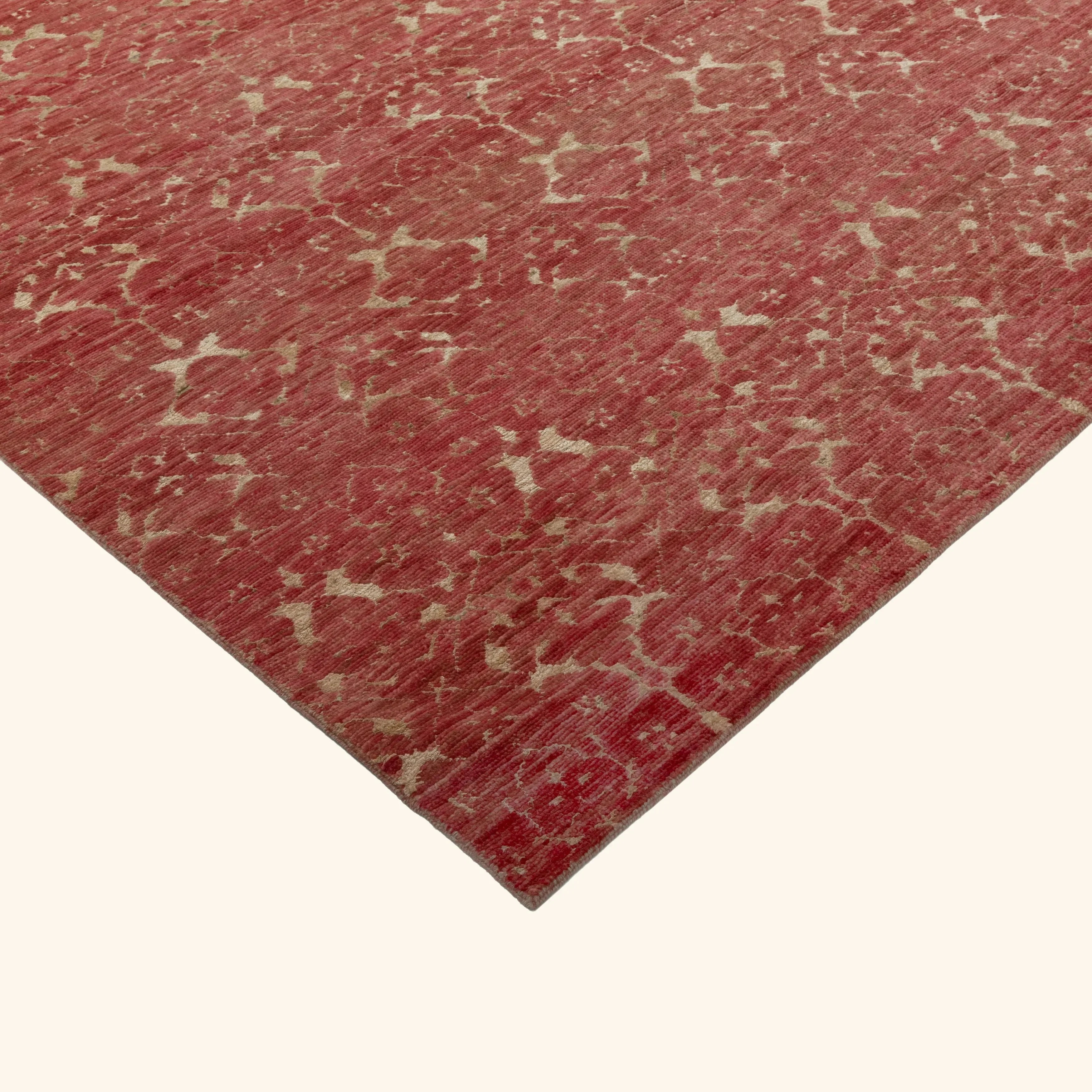 Ivory Transitional Wool Silk Blend Rug - 9' x 12' - Image 4