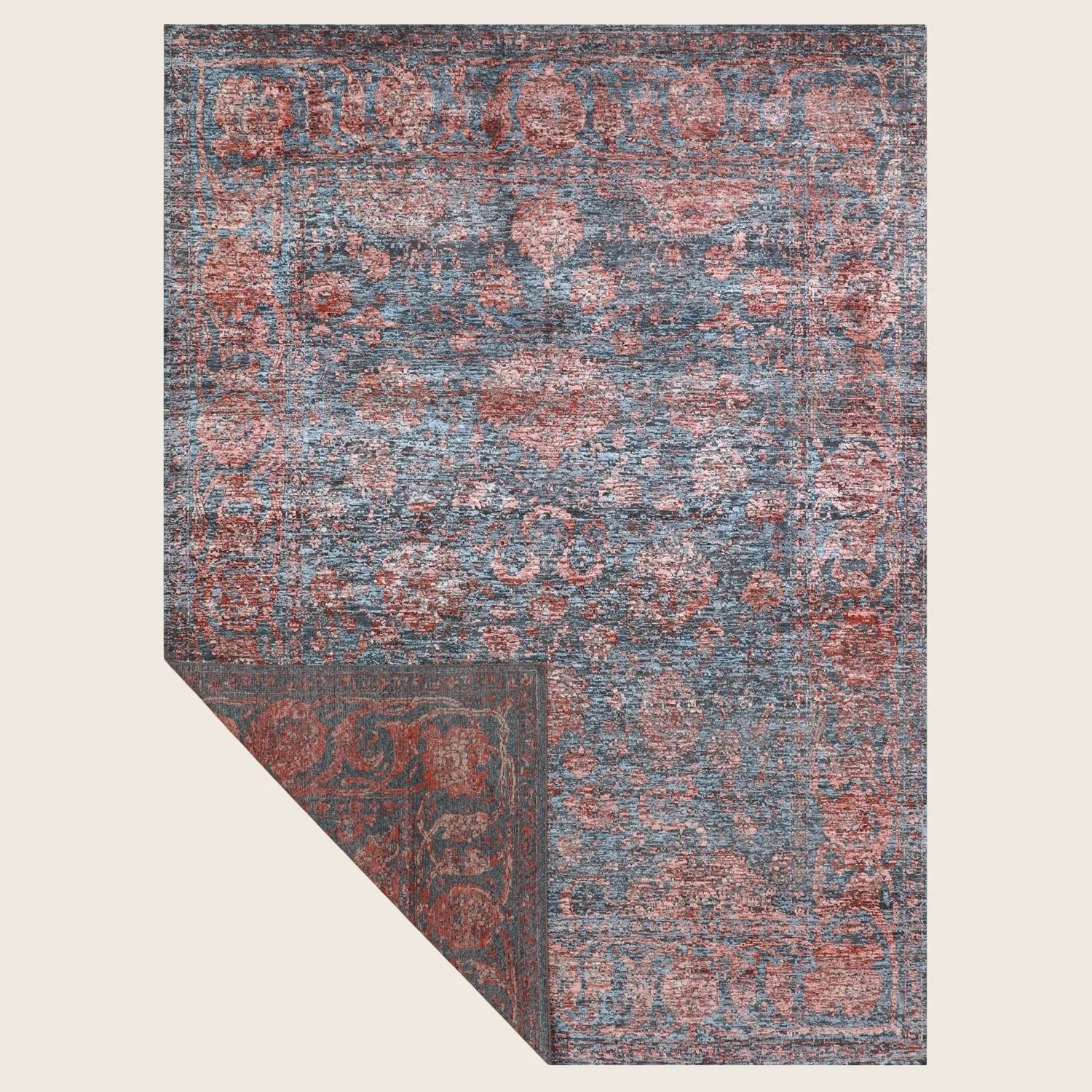Blue Transitional Wool Rug - 7'10" x 10'1" - Image 2