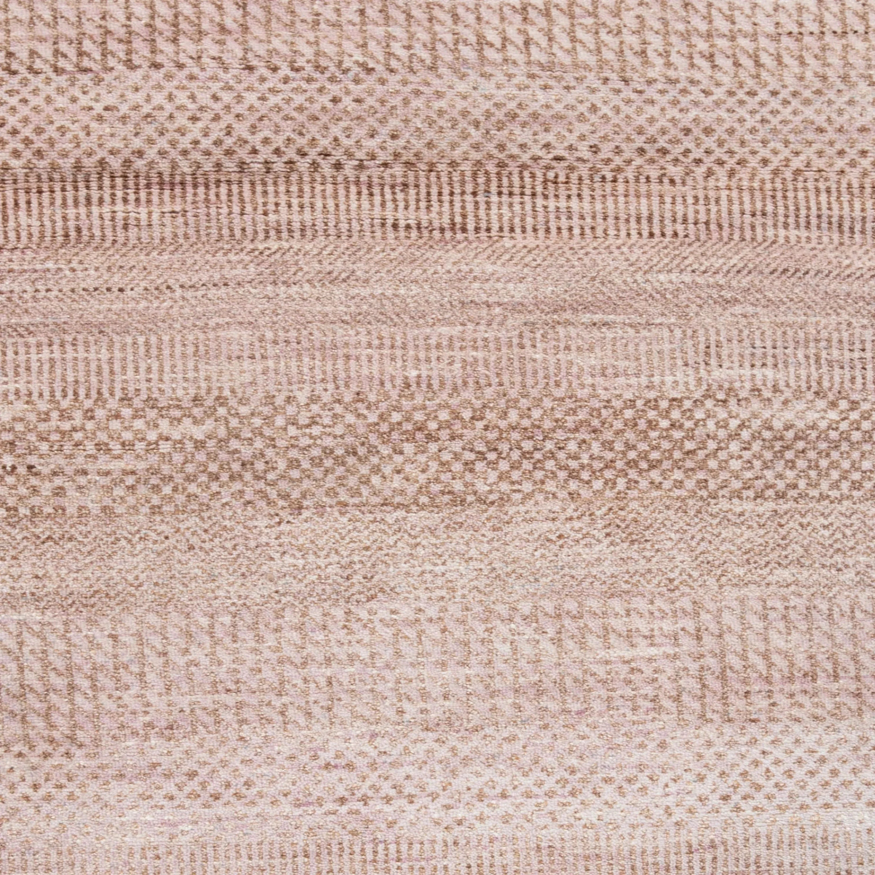 Pink Transitional Indo Savannah Wool Art Silk Blend Runner - 2'5" x 12'2" - Image 2