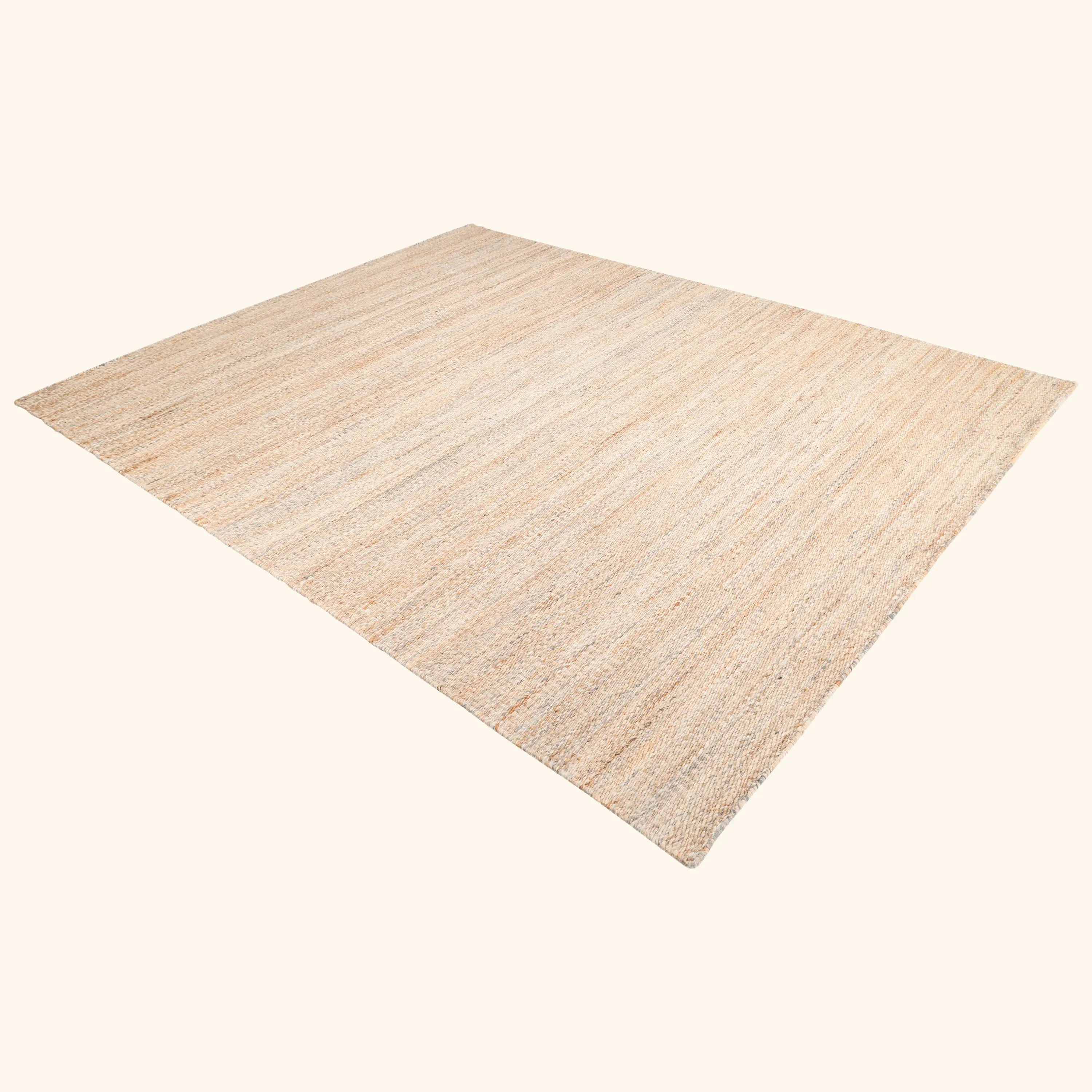 Natural Flatweave Jute Wool Rug - 9' x 12' - Image 2