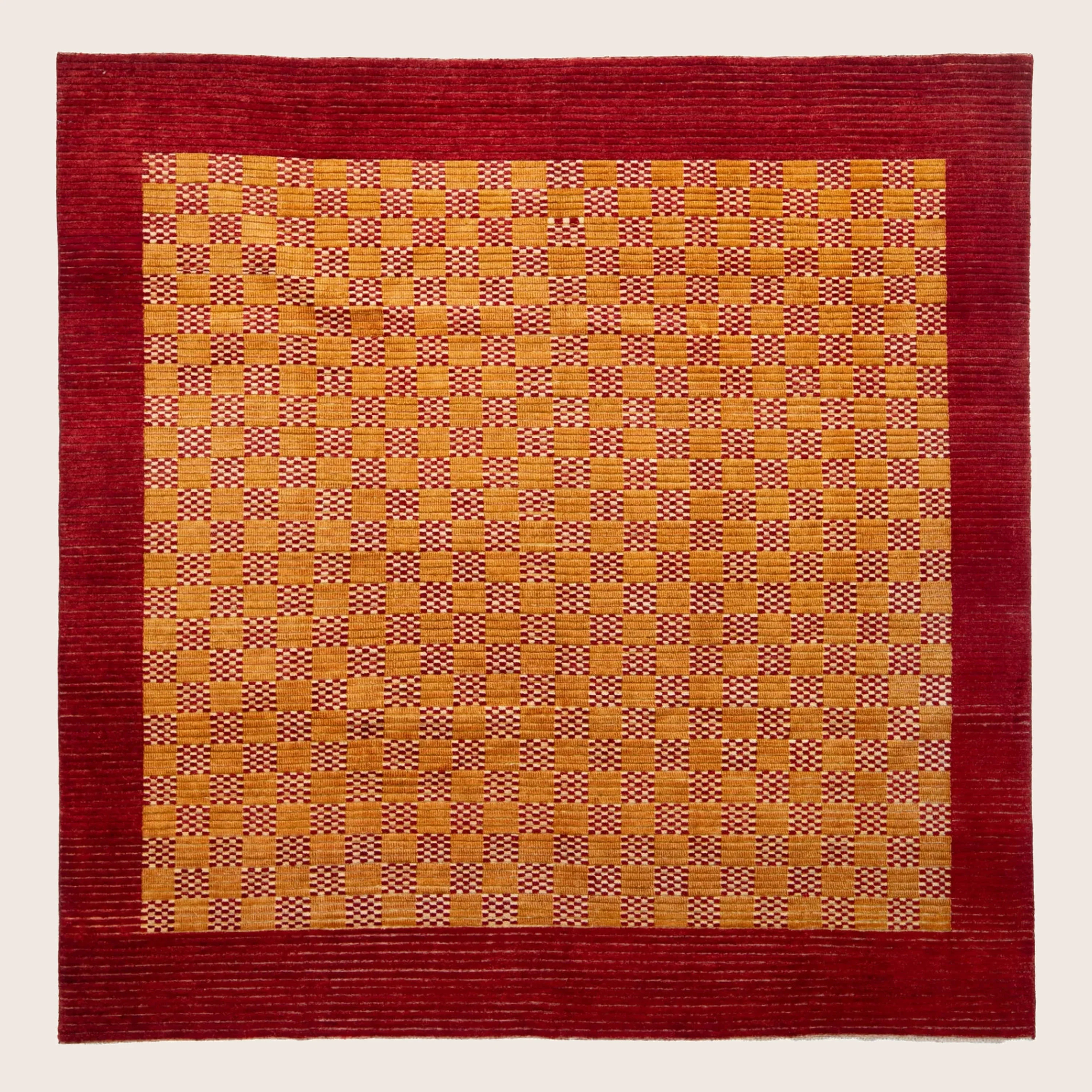 Red Orange Transitional Pak Barjasta Wool Rug - 9'1 x 10'