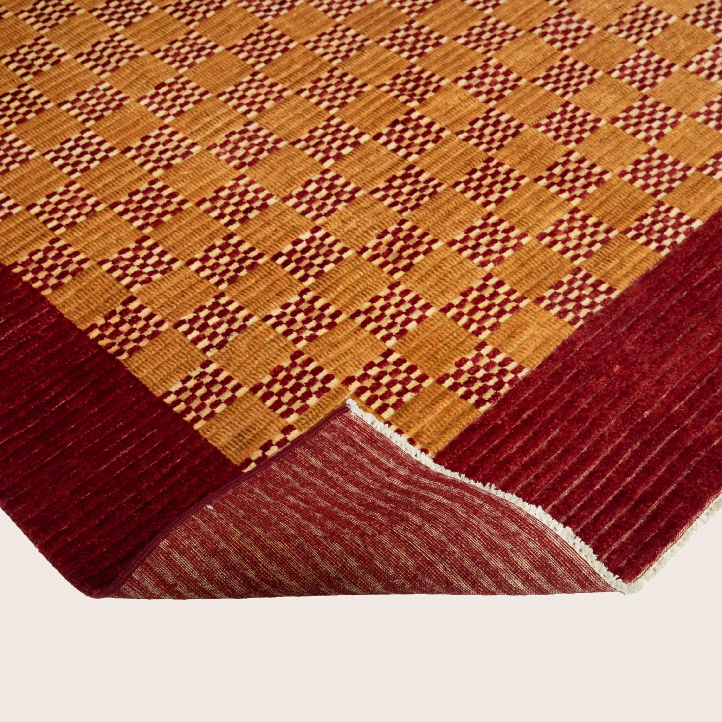 Red Orange Transitional Pak Barjasta Wool Rug - 9'1 x 10' - Image 4