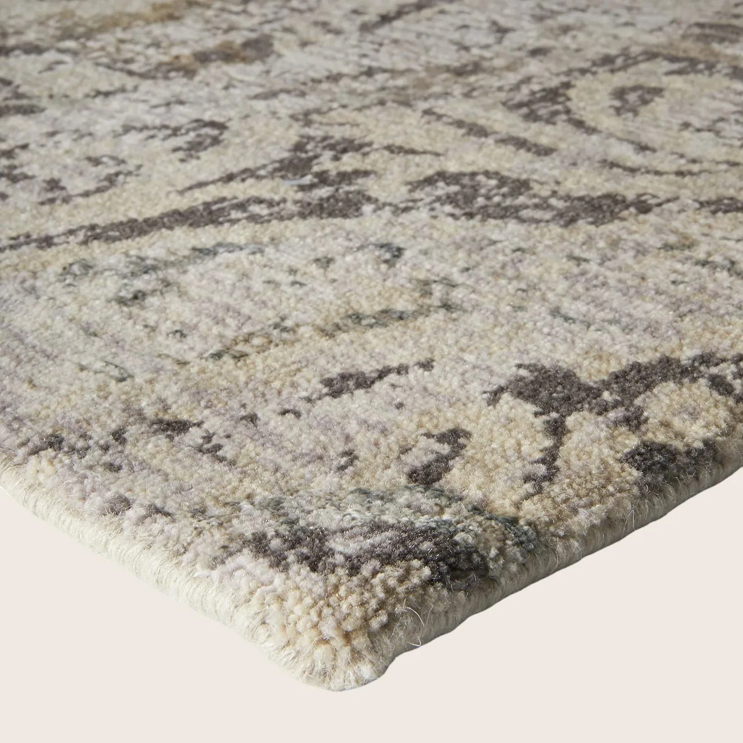 Beige Transitional Wool Rug - 8' x 9'11" - Image 4