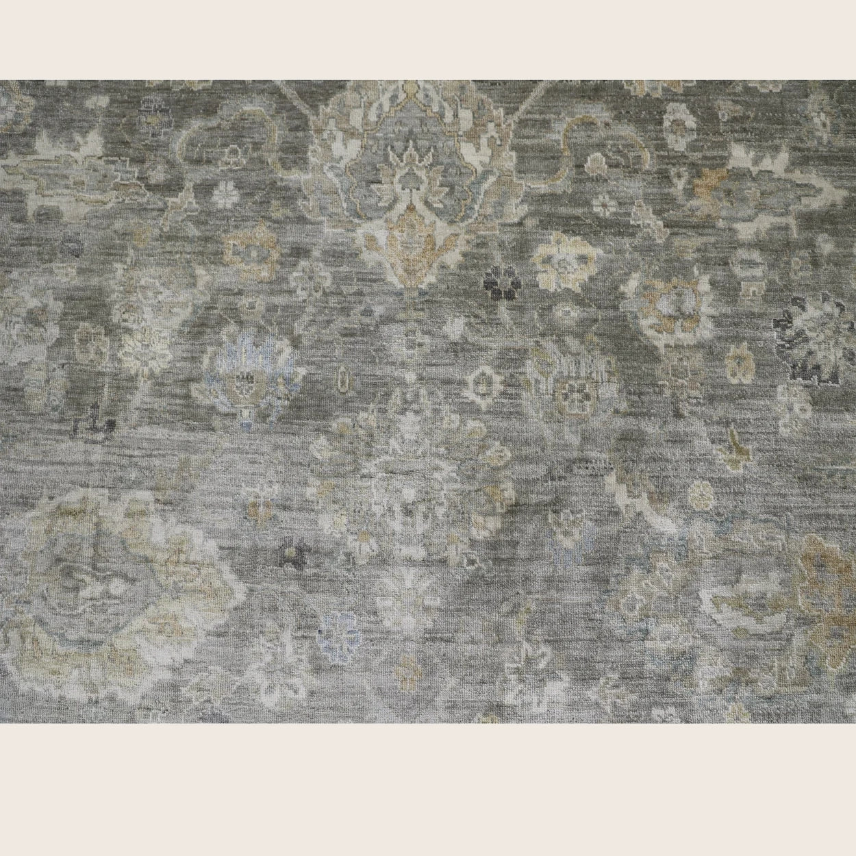 Grey Transitional Silk Rug - 9' x 12' - Image 2