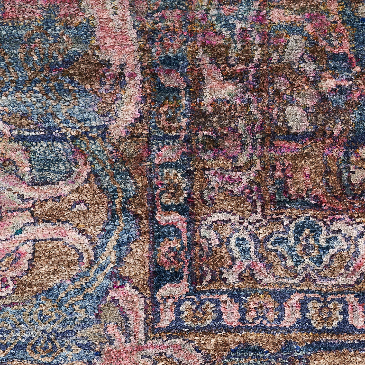Purple Transitional Silk Rug - 9' x 13' - Image 3