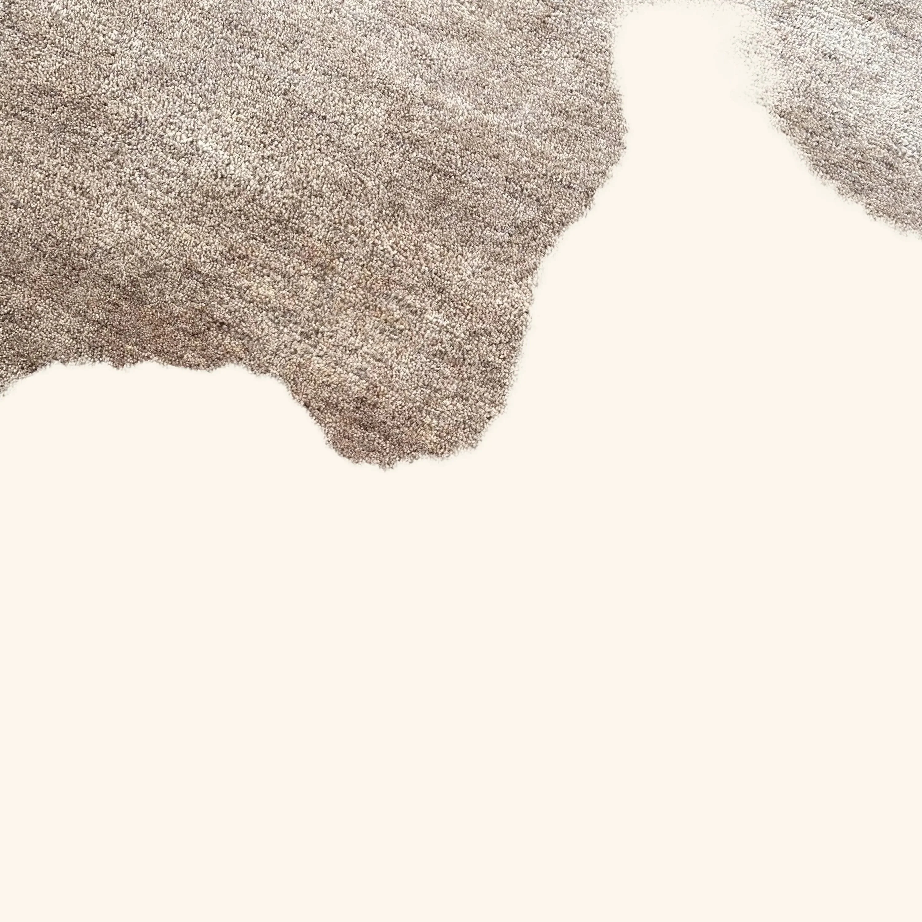 Taupe Transitional Solid Mohair Wool Blend Rug - 8' x 10' - Image 2