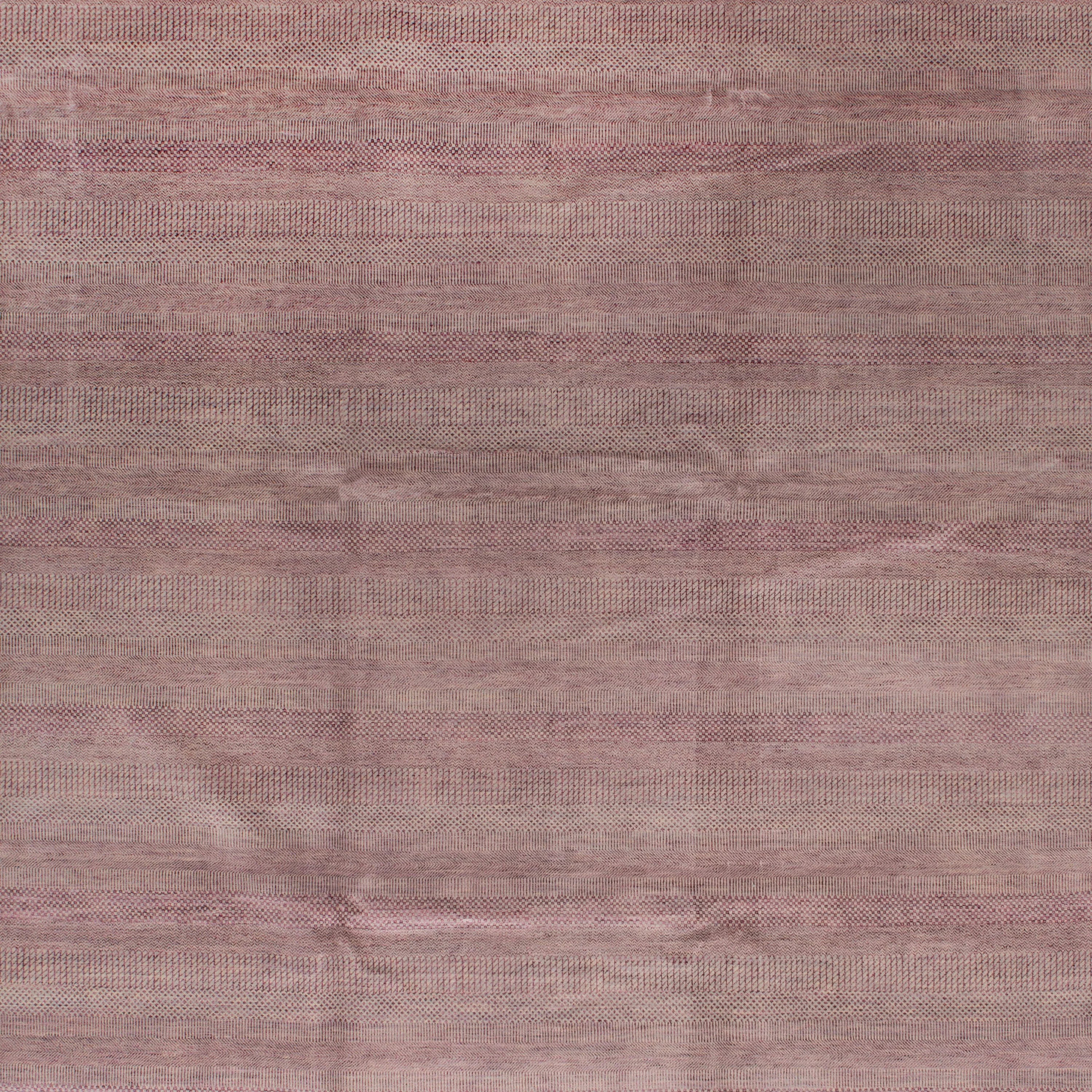 Lavender Textured Wool Art Silk Blend Rug - 10'1" x 14' - Image 2