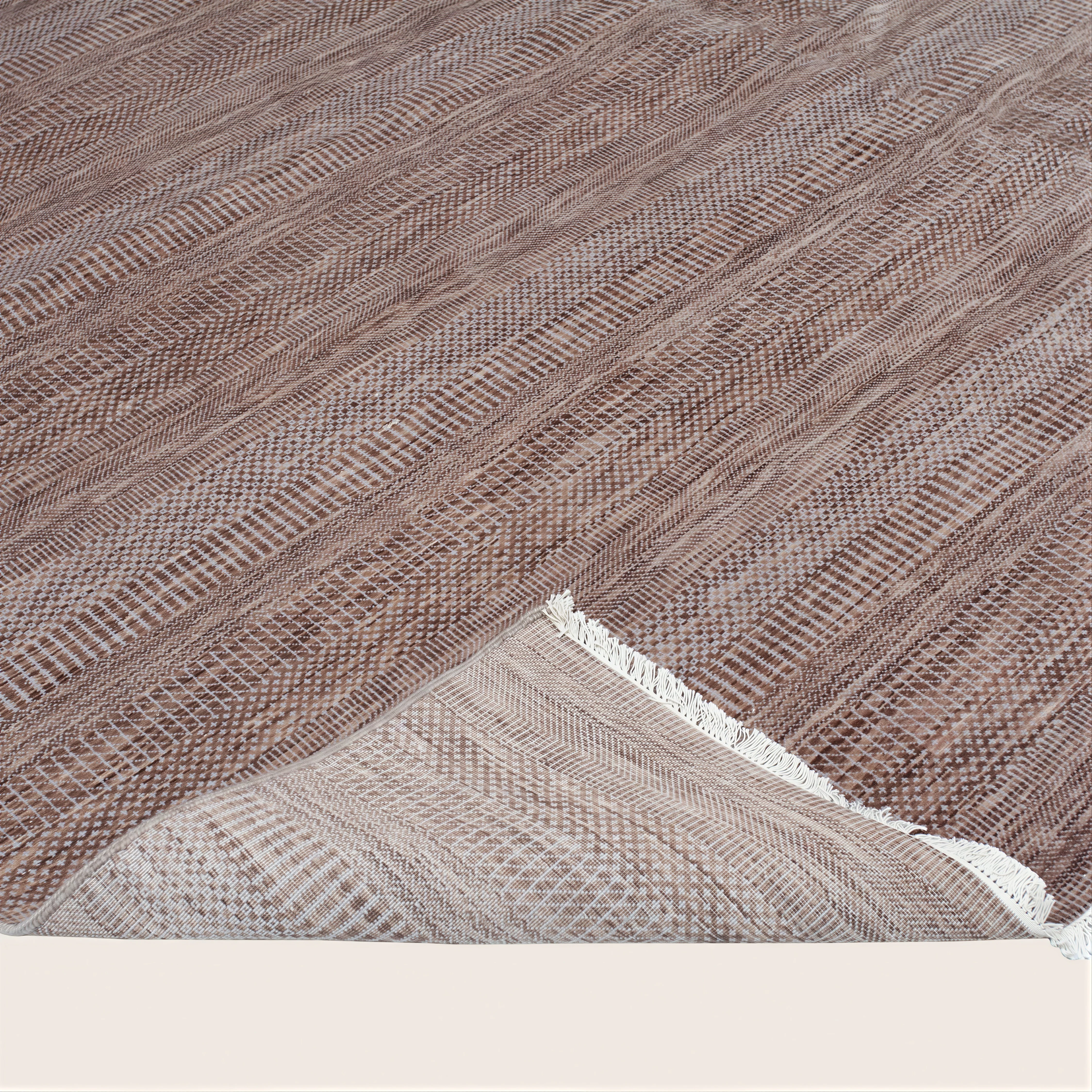 Pink Transitional Wool Art Silk Blend Rug - 11'10" x 18'2" - Image 4
