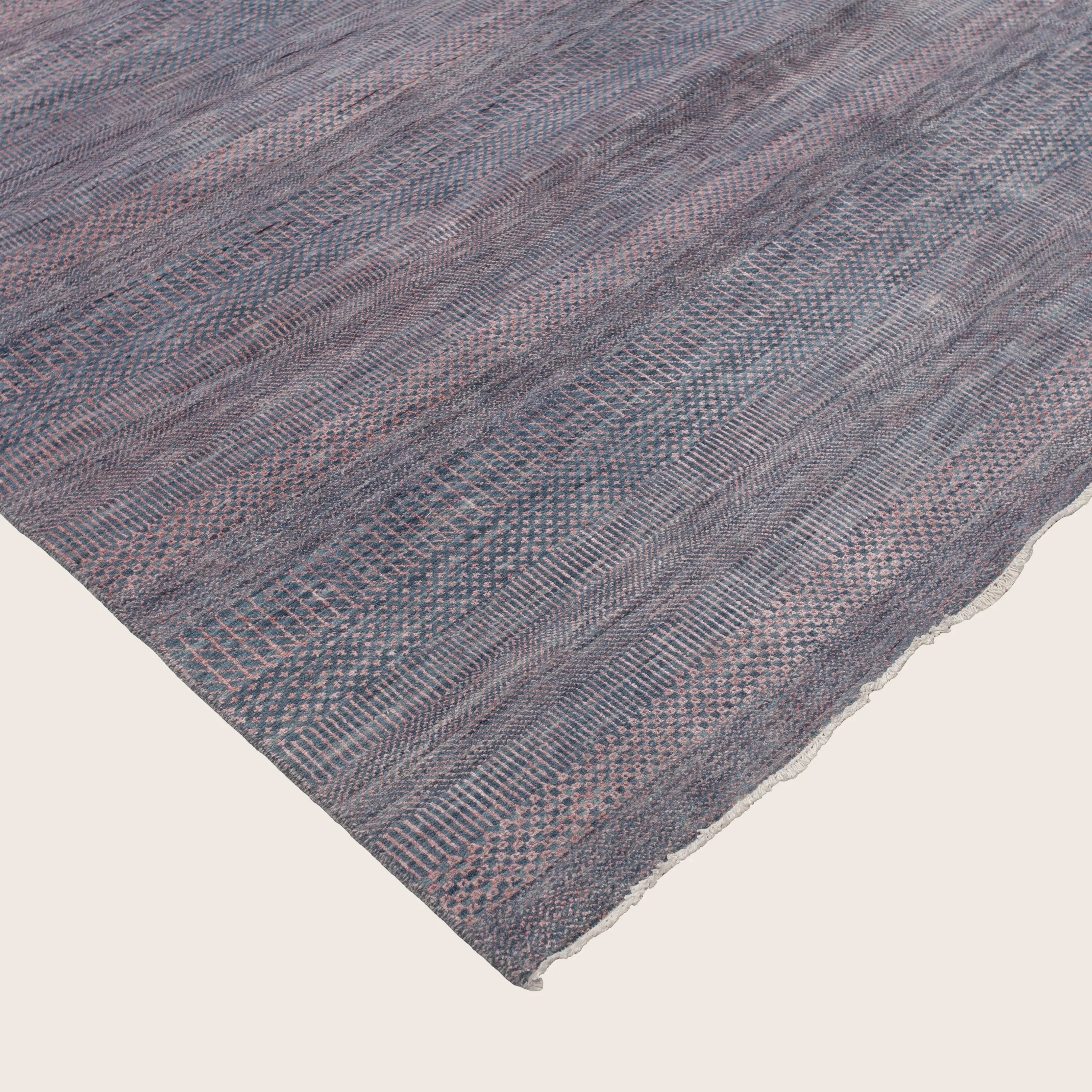 Purple Transitional Wool Art Silk Blend Rug - 12'1" x 18'4" - Image 3
