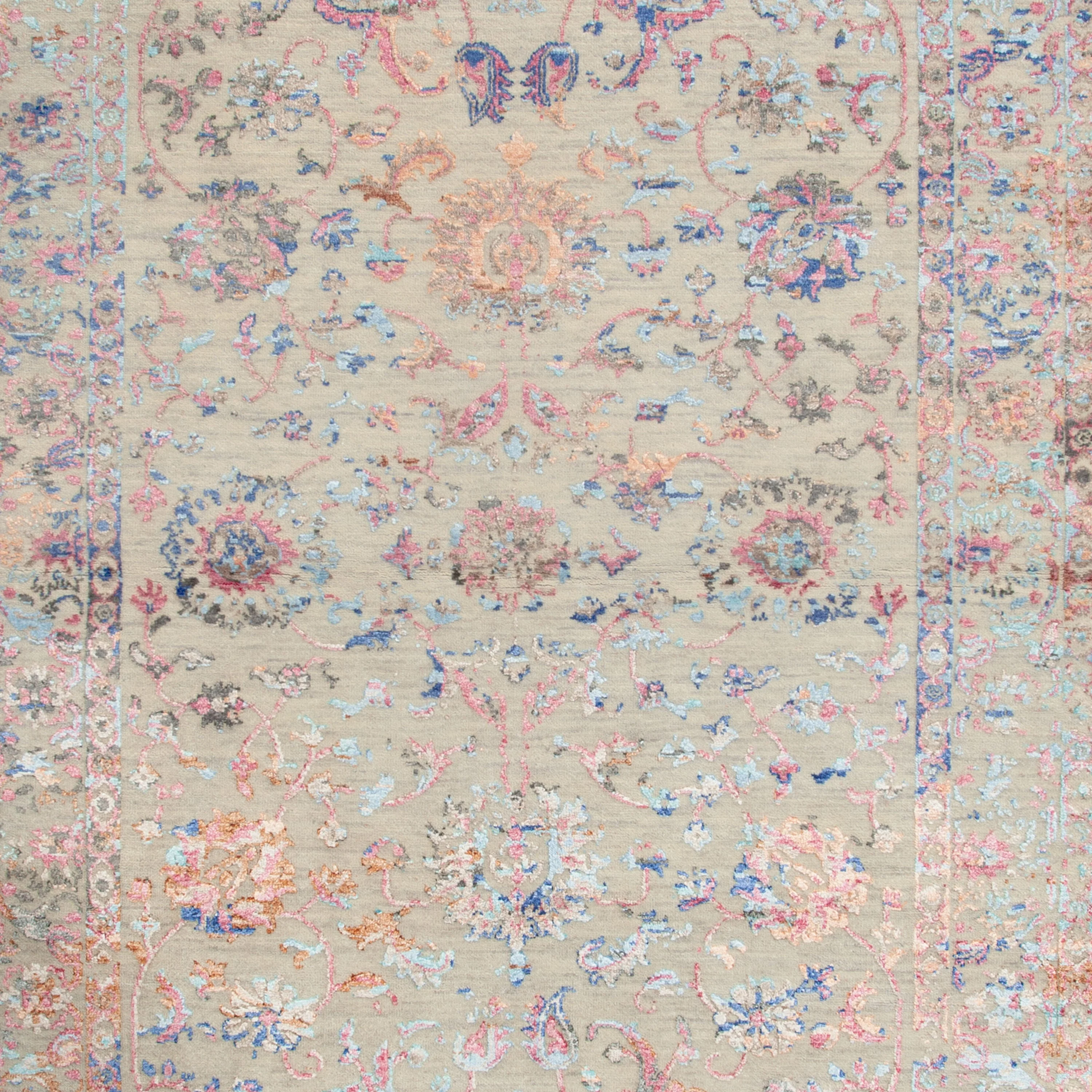 Multicolored Transitional Wool Rug - 4' x 6' - Image 2