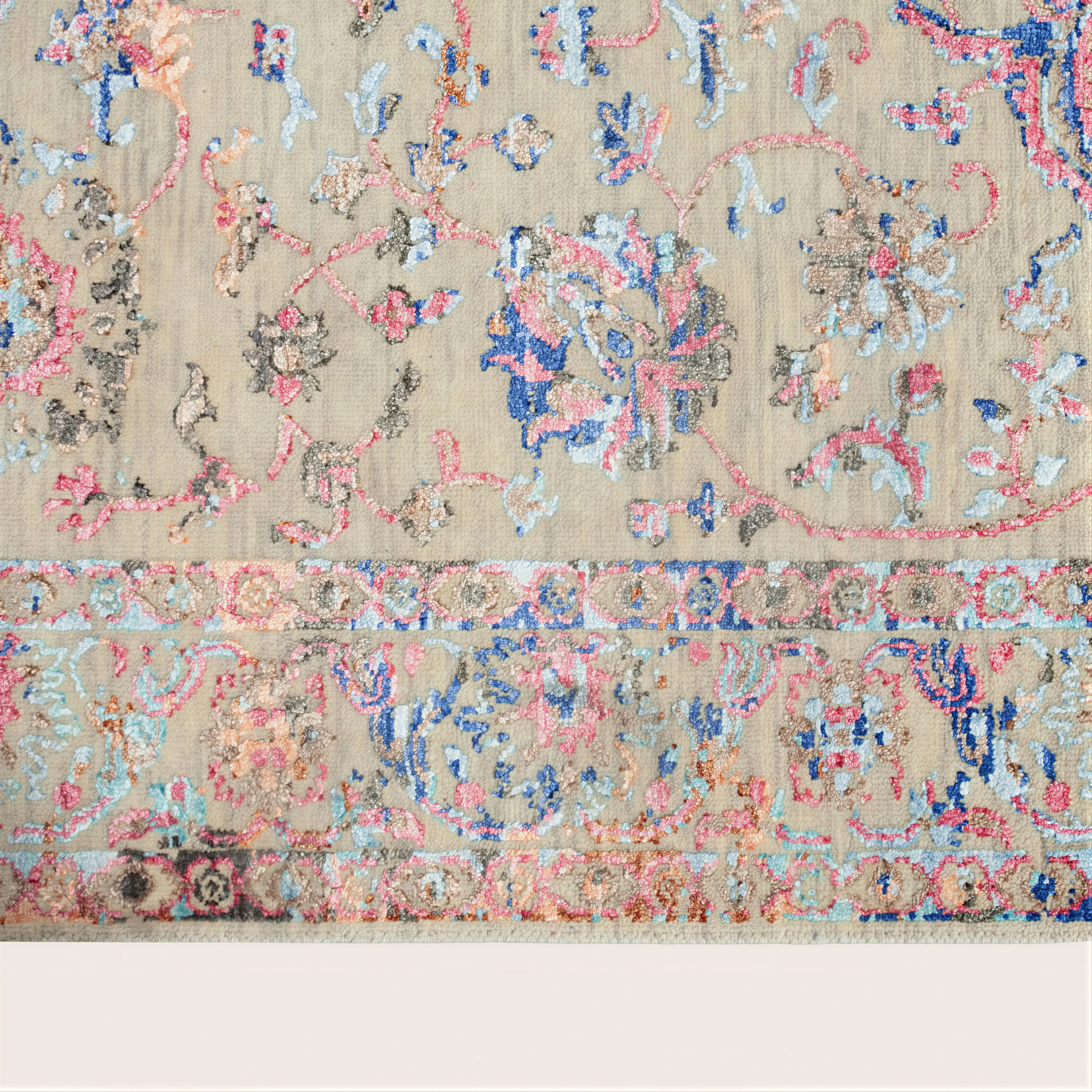 Multicolored Transitional Wool Rug - 4' x 6' - Image 5
