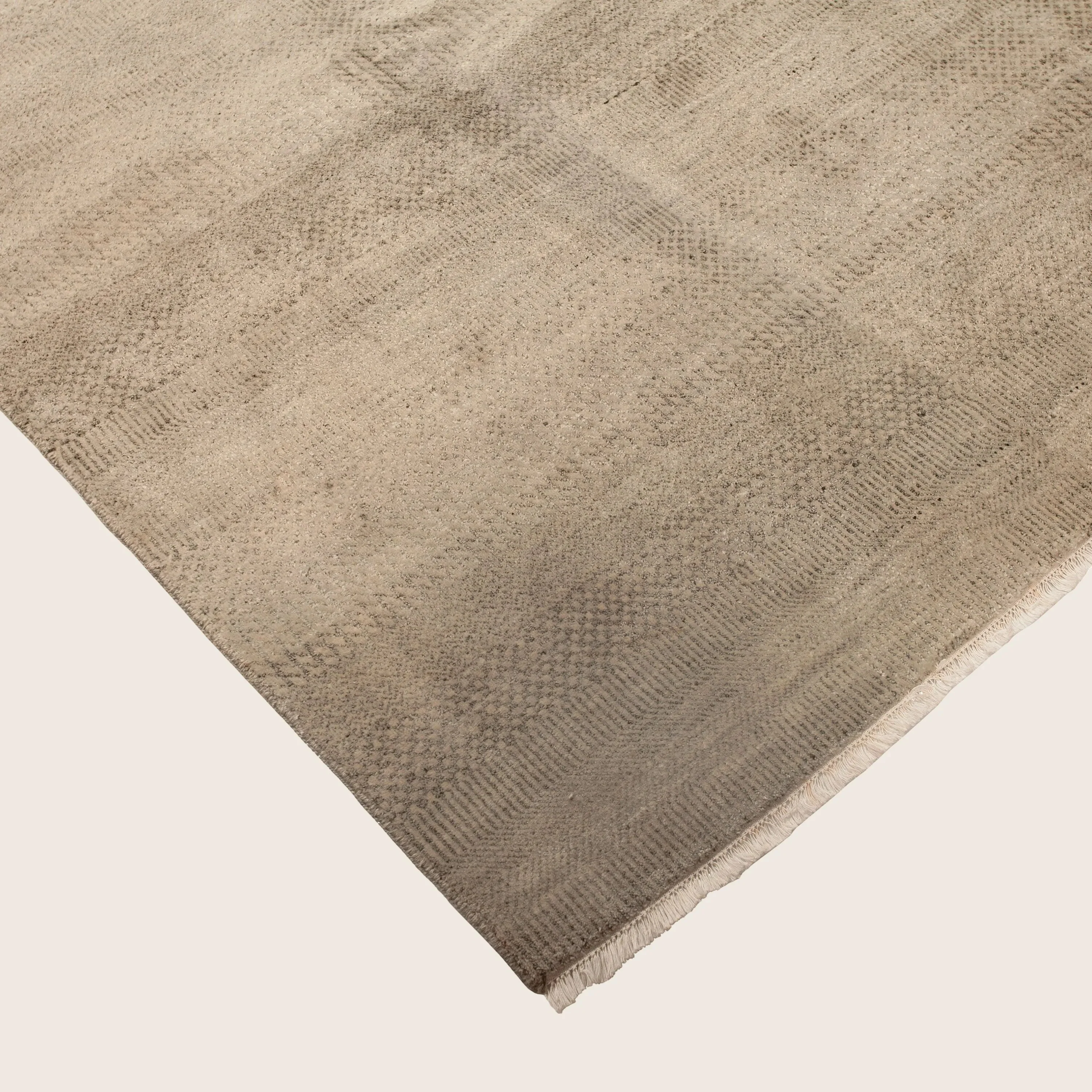 Multicolored Contemporary Wool Art Silk Blend Rug - 7'10" x 10'4" - Image 4