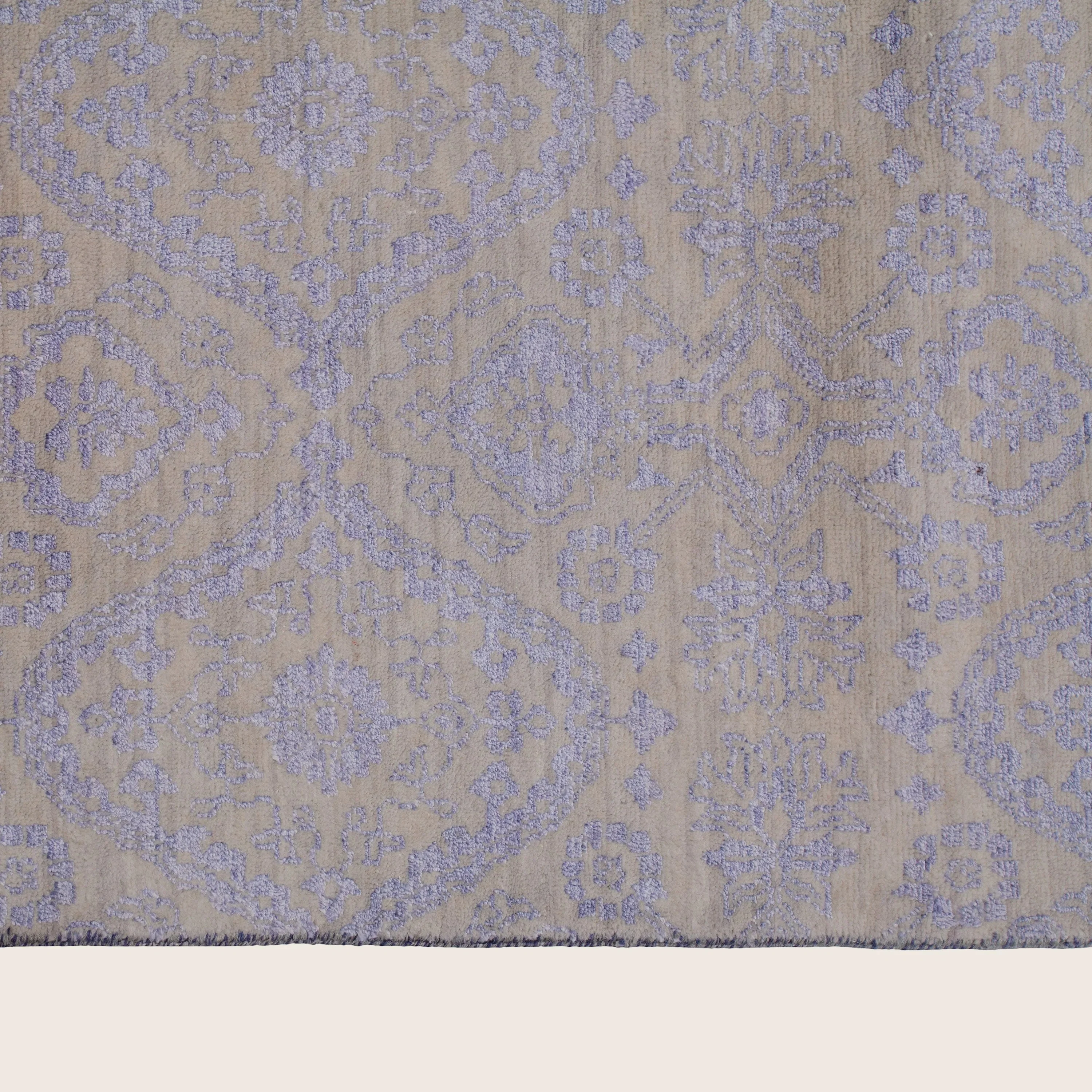 Grey Transitional Wool Art Silk Blend Rug - 8'1" x 10'3" - Image 5