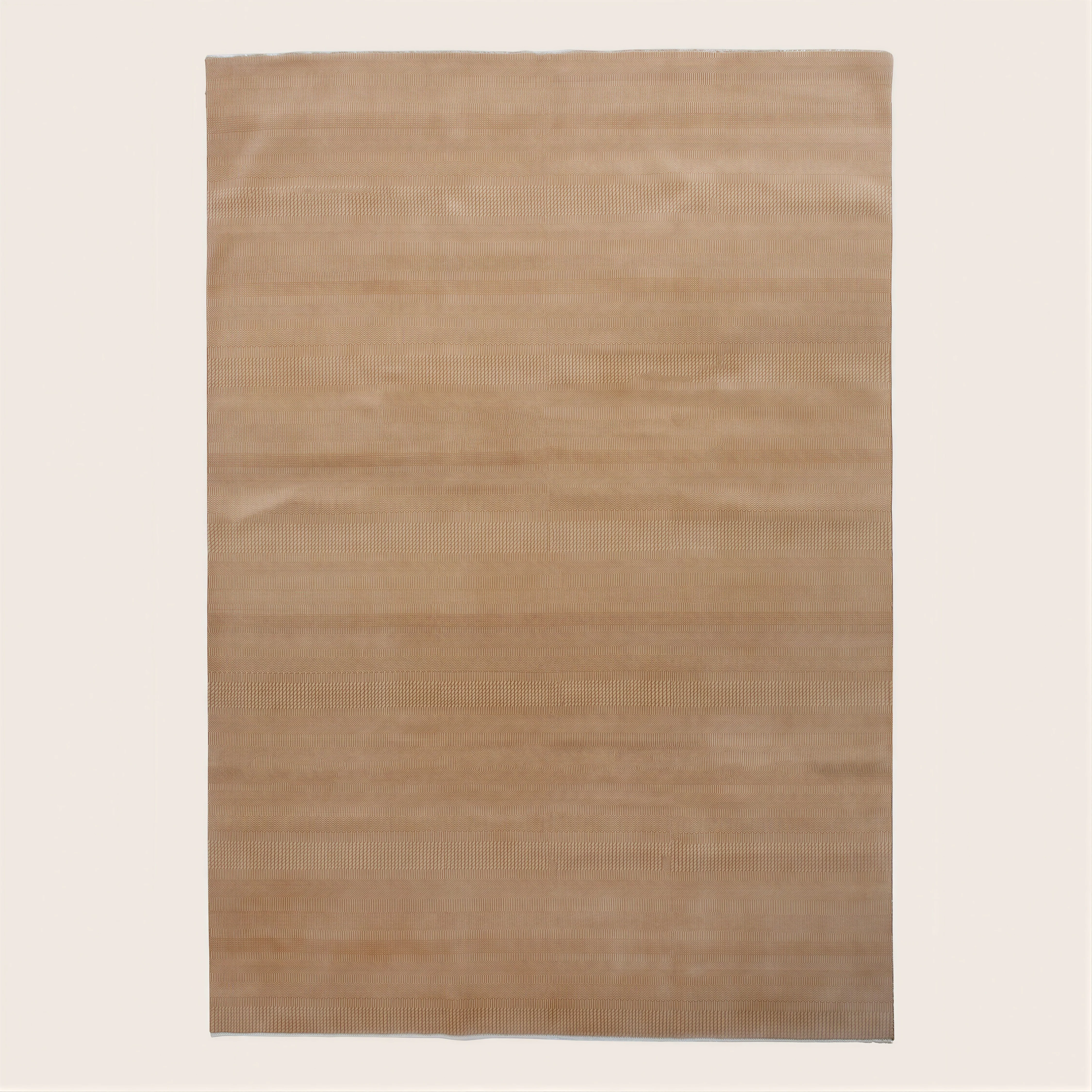 Brown Textured Wool Art Silk Blend Rug - 9'10" x 14'4"