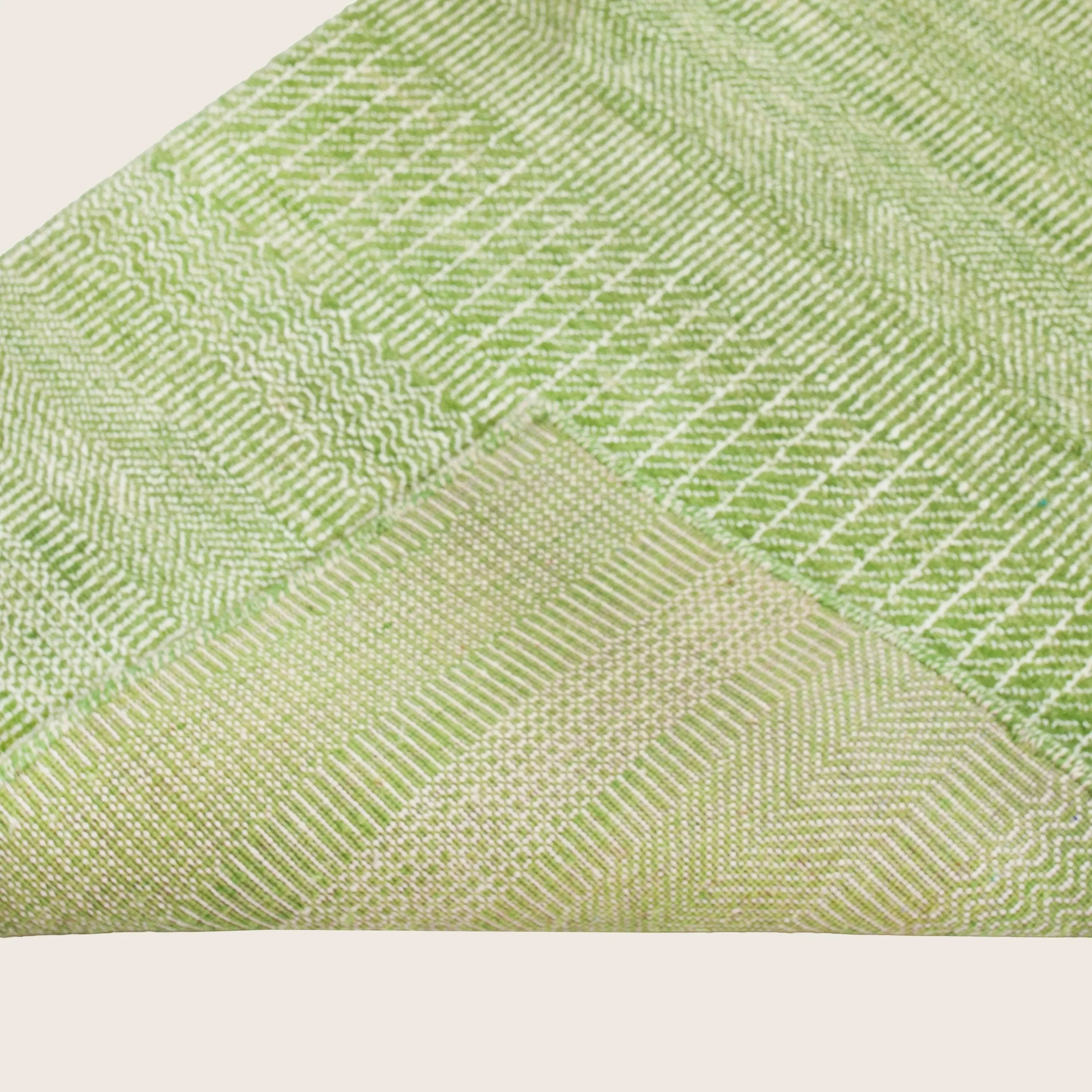 Green Transitional Wool Art Silk Blend Runner - 2'5" x 6'1" - Image 4