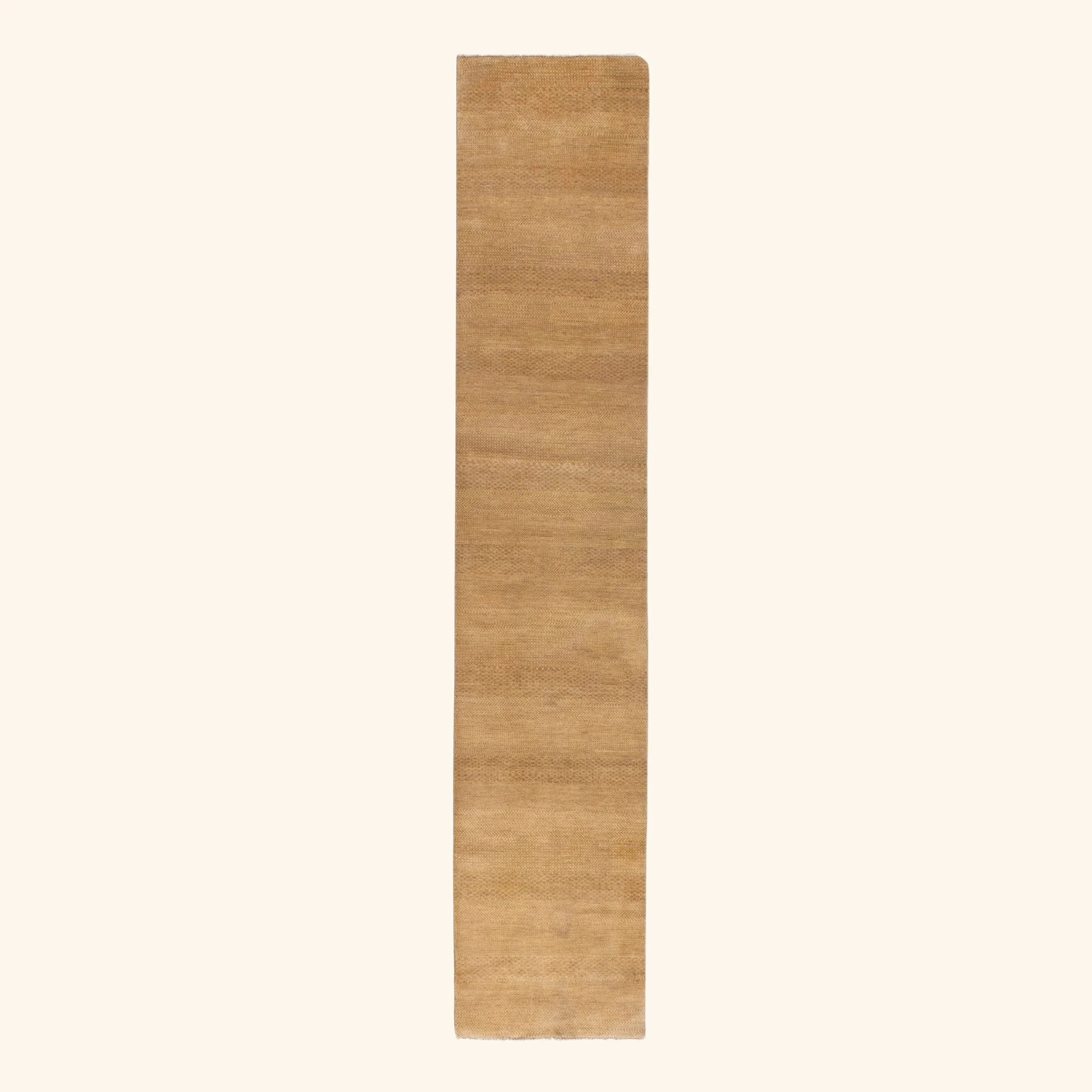 Brown Transitional Wool Art Silk Blend Runner - 2'7" x 13'10"