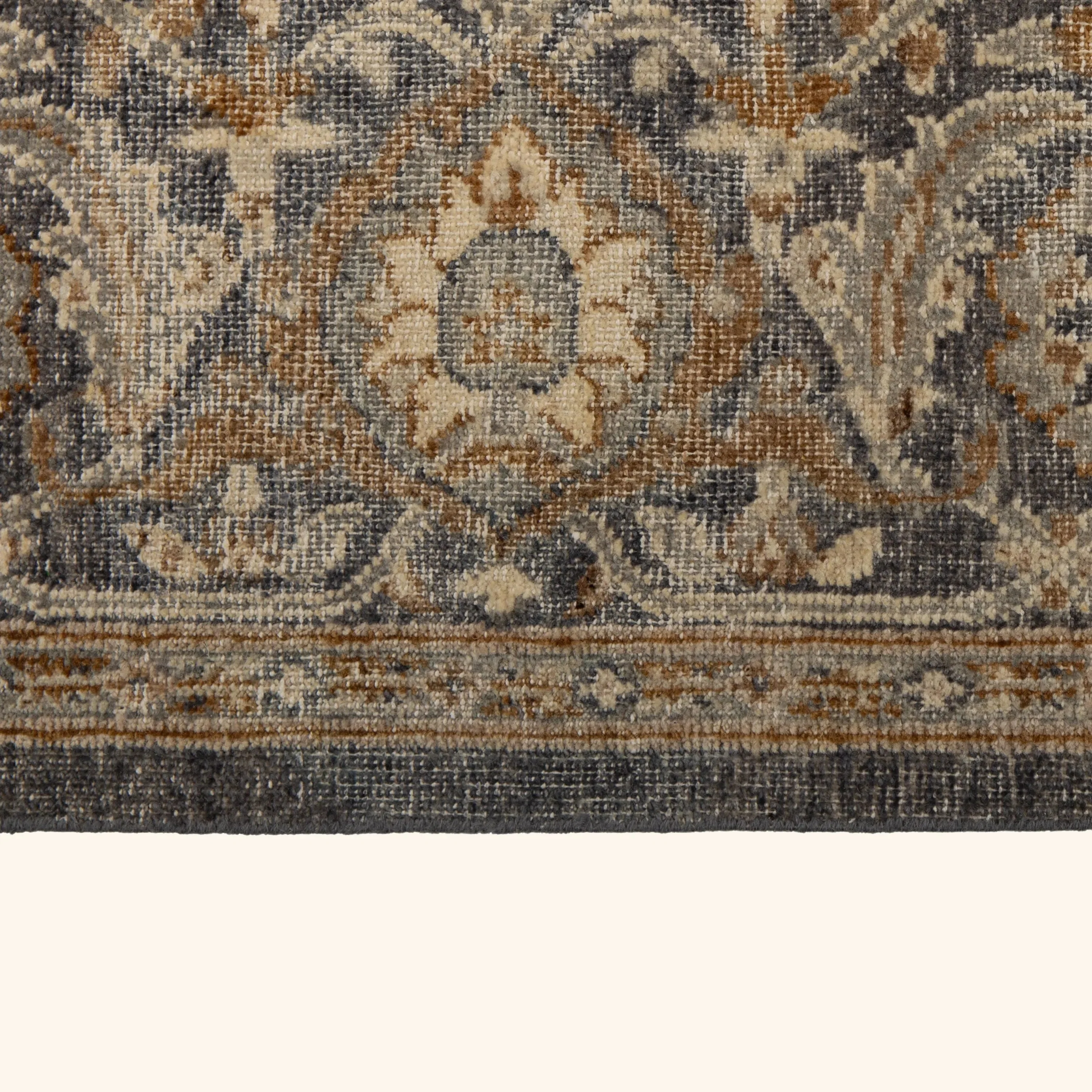 Brown Sabideh Distressed Traditional Wool Rug - 10'x14' - Image 5