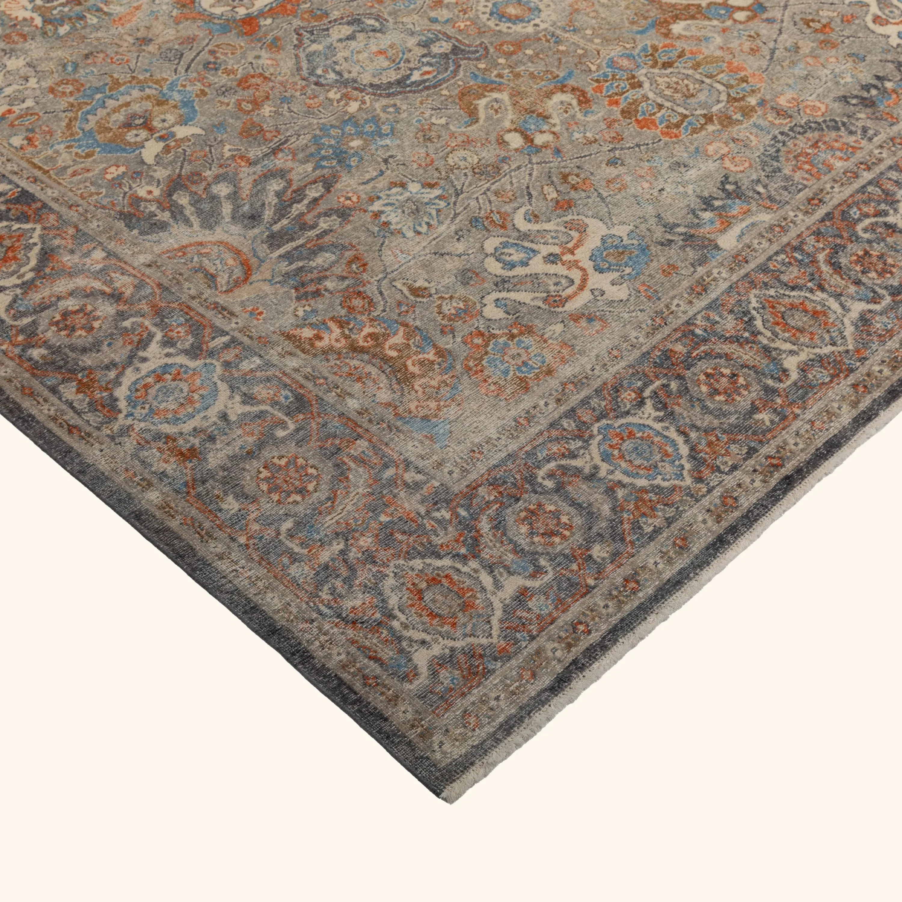 Brown Sabideh Distressed Traditional Wool Rug - 8' x 10' - Image 4