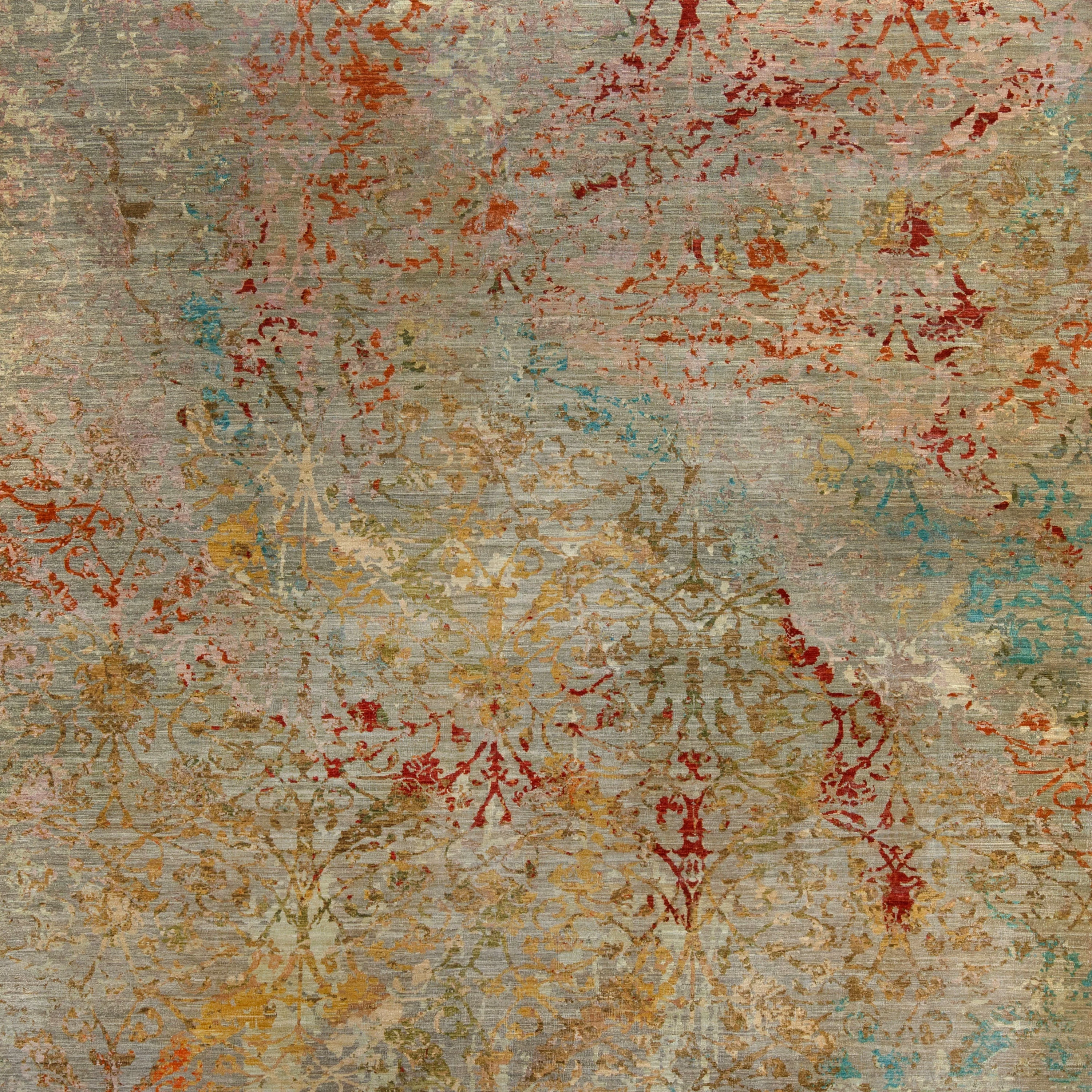 Multicolored Aurora Transitional Wool Rug - 8'2" x 9'10" - Image 2