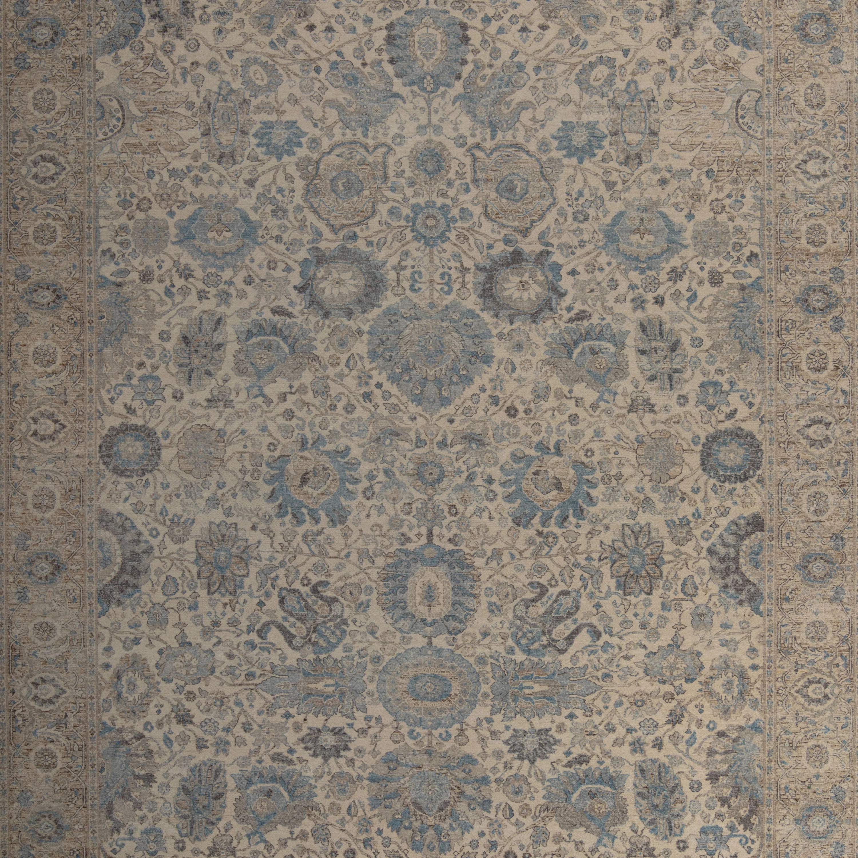 Blue Sabideh Traditional Wool Rug - 9' x 12' - Image 2