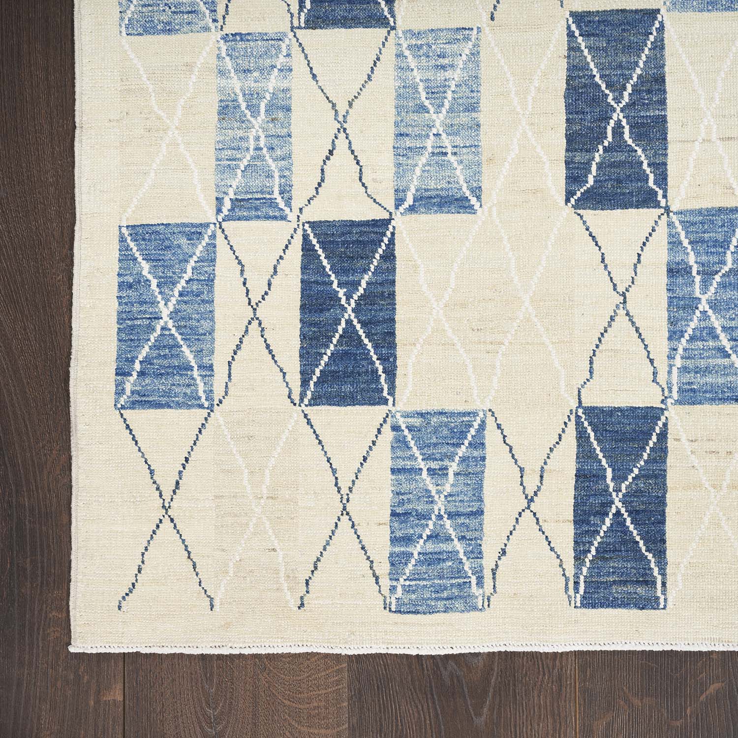 Blue Transitional Wool Rug - 9'10" x 14' - Image 6